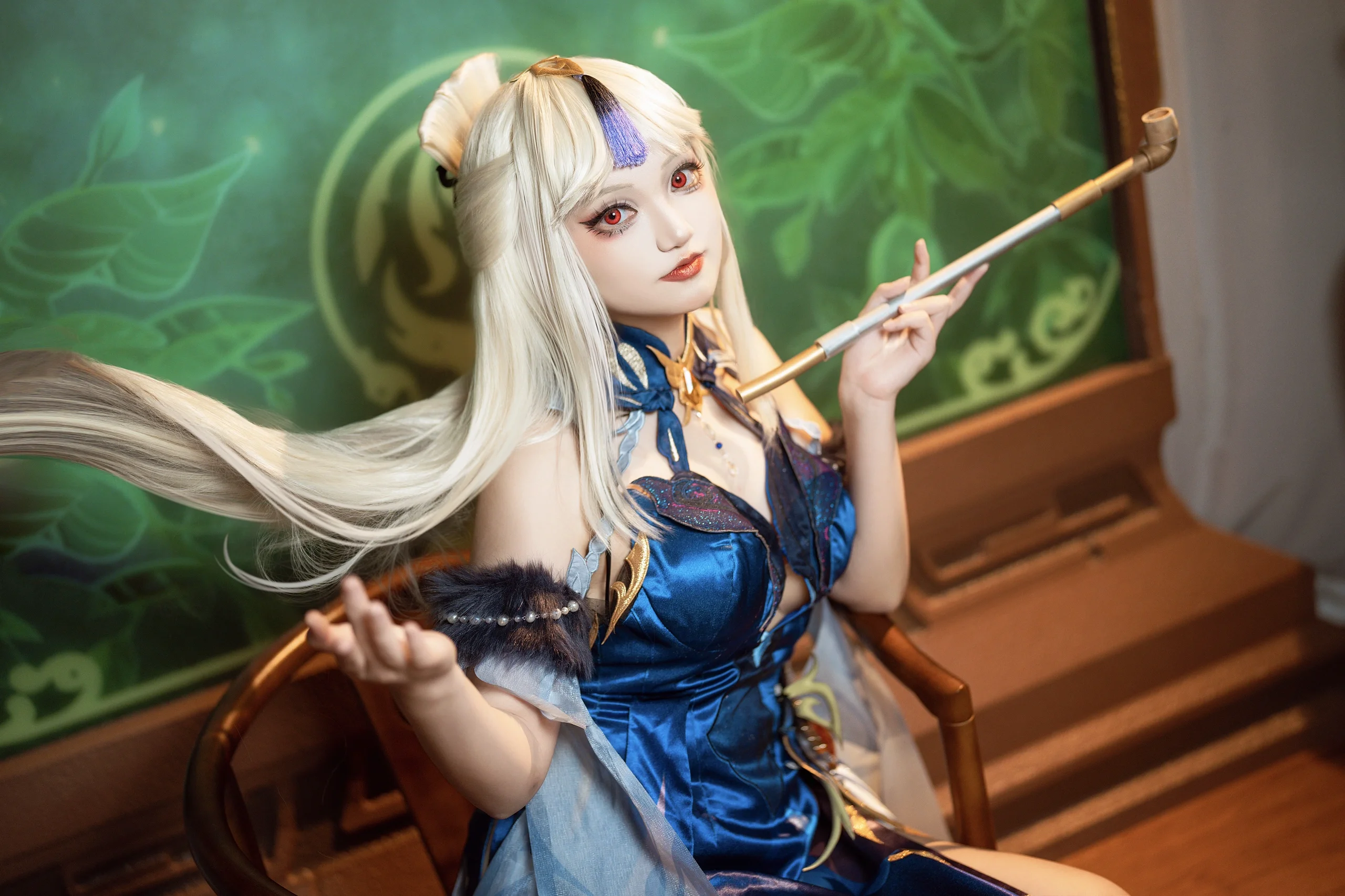 【凝光cos】上海自拍馆里的古风华贵，还原原神凝光的从容 - 第 3 张
