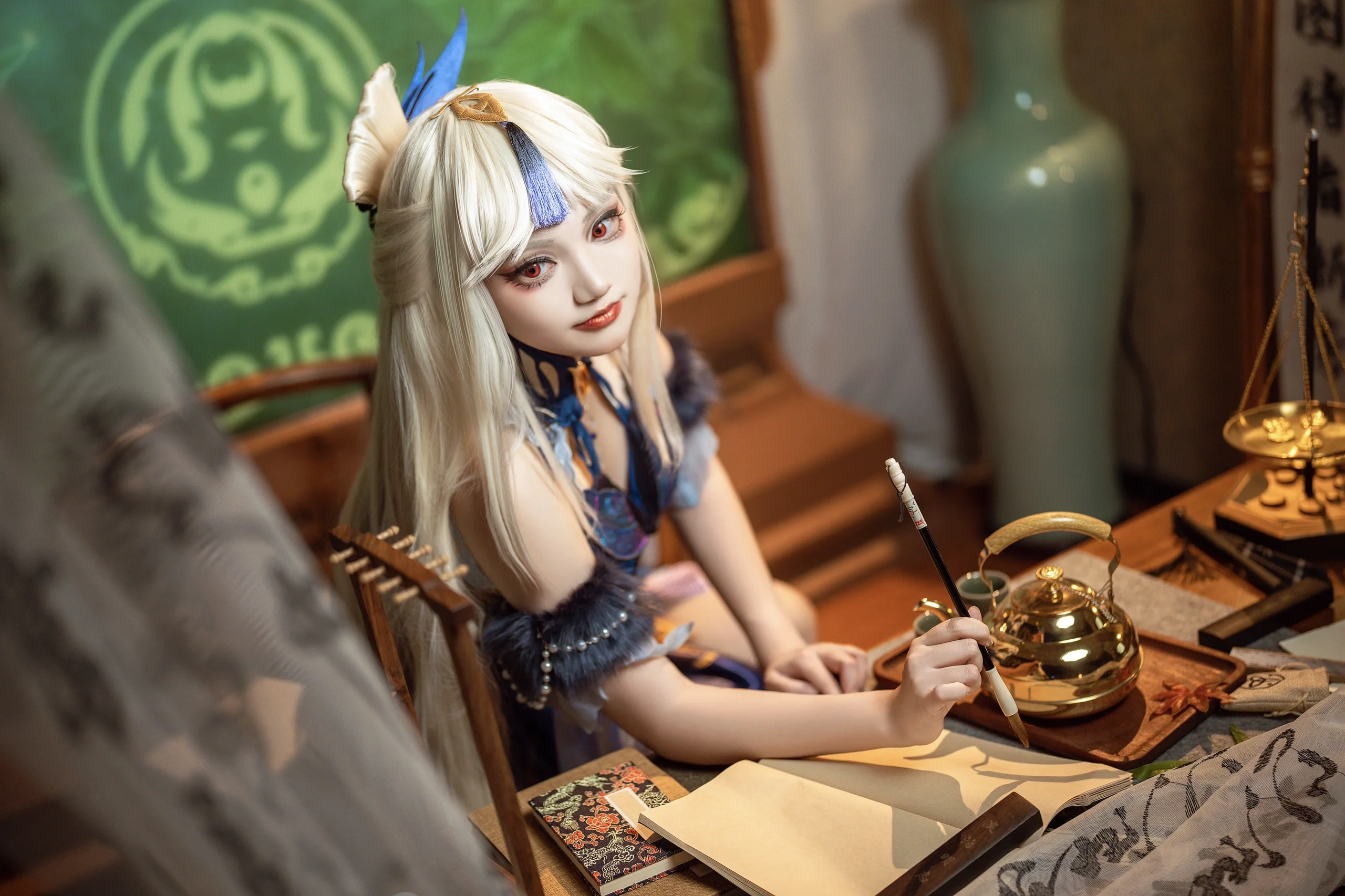 【凝光cos】上海自拍馆里的古风华贵，还原原神凝光的从容 - 第 5 张