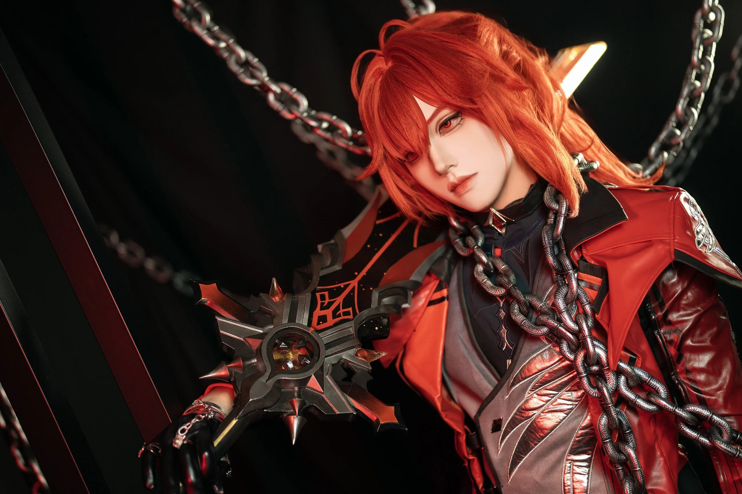 【迪卢克cos】蒙德城的红发骑士，暗夜利刃与铁链
