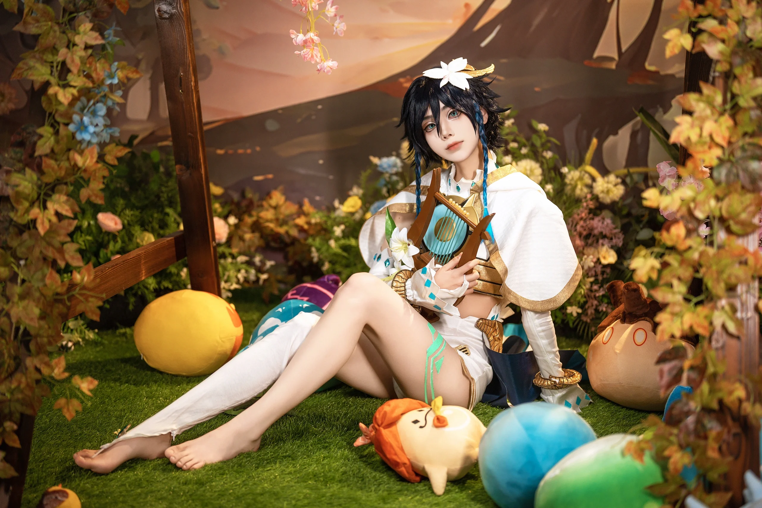 [Archon Venti / Venti Cosplay] Barbatos from Genshin Impact: Riding the Melody of Wind and Harp - Image 1