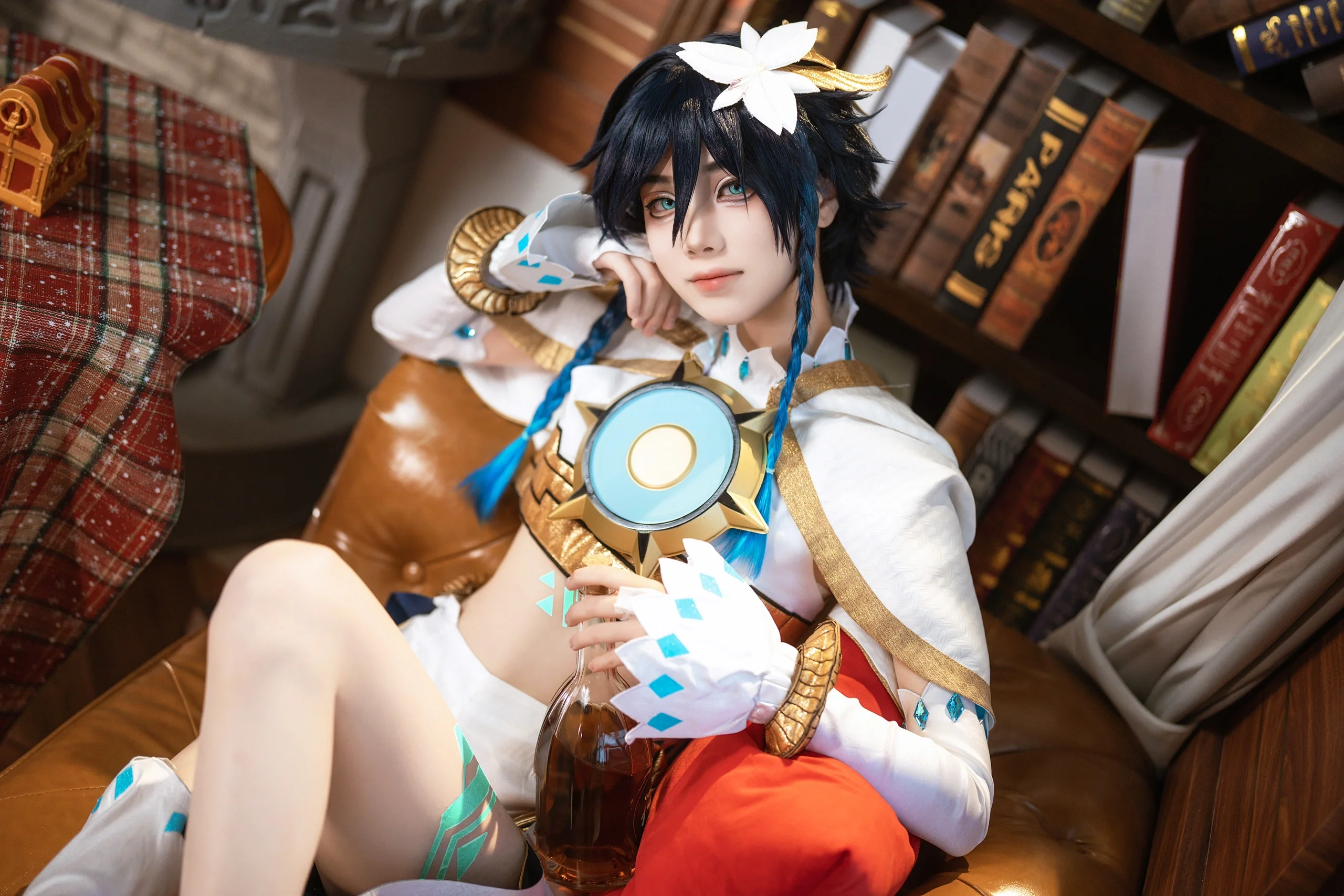 [Archon Venti / Venti Cosplay] Barbatos from Genshin Impact: Riding the Melody of Wind and Harp - Image 2