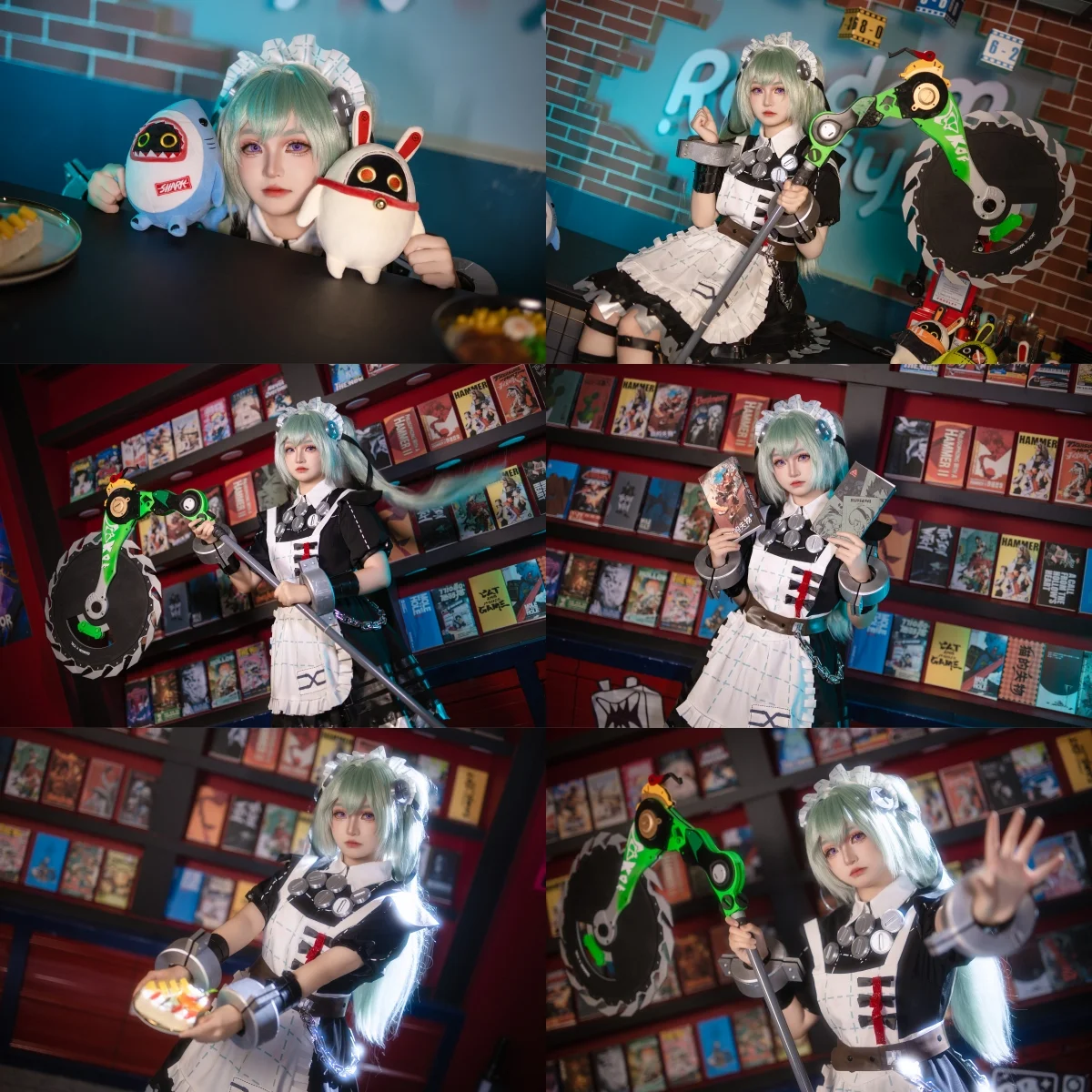 【カリン コスプレ】ゼンレスゾーンゼロのテックウェア風メイド、チェンソーを構える圧迫感 - 3 枚目