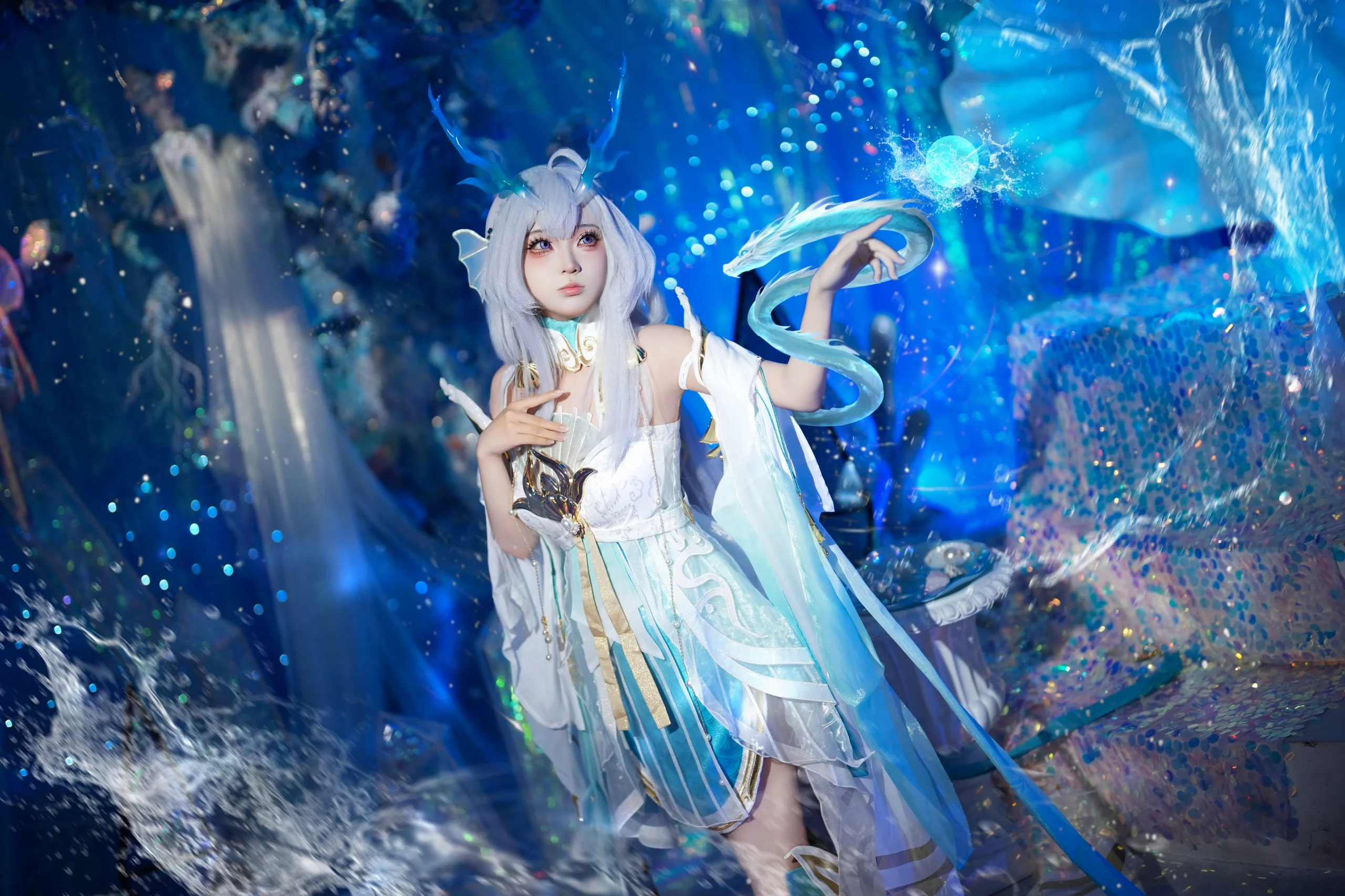 【西施cos】与游龙清影共赴大橘公馆微光海洋 - 第 2 张