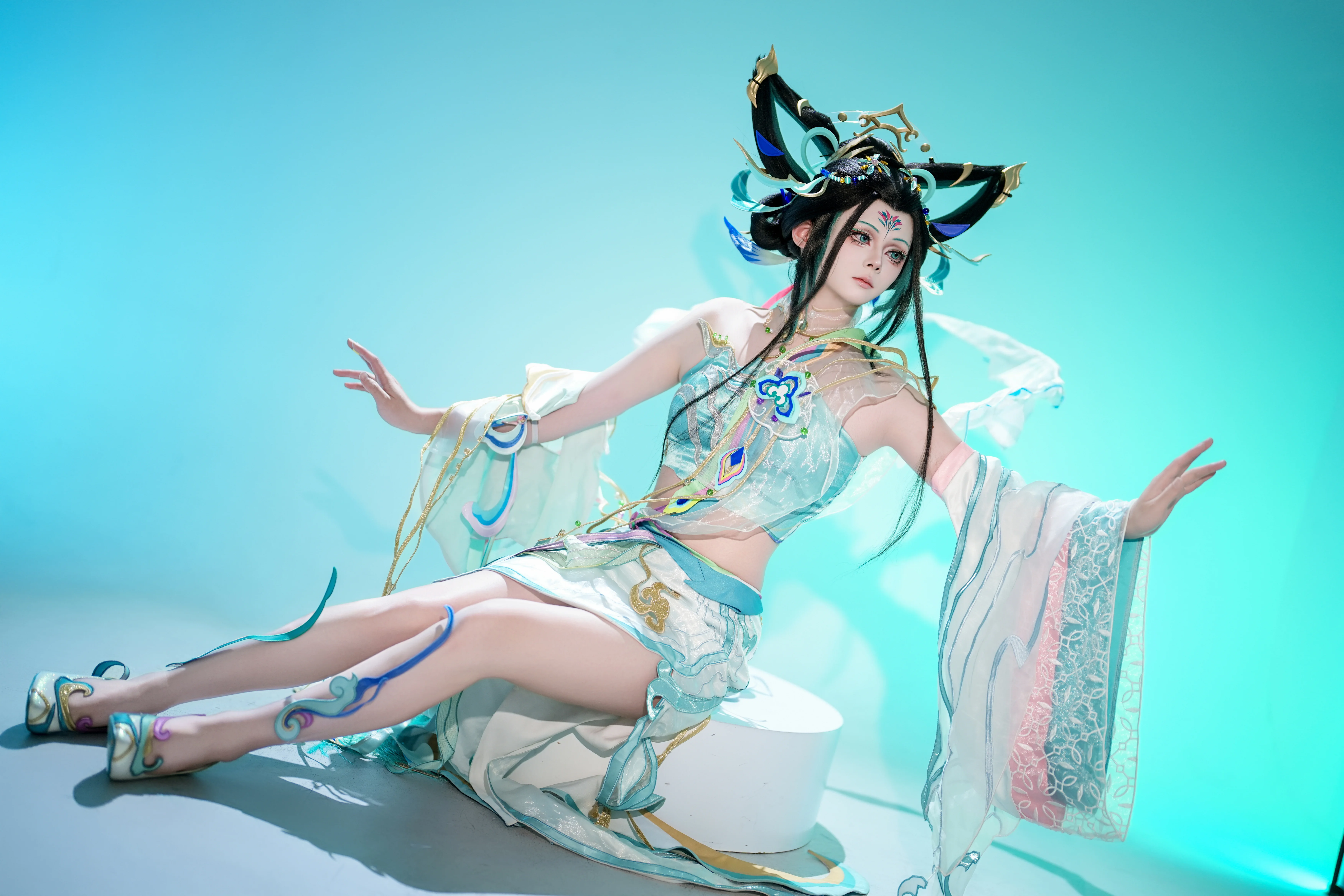 【妲己cos】妲己眾生和的仙氣，古風攝影裡的月光與輕紗 - 第 3 張