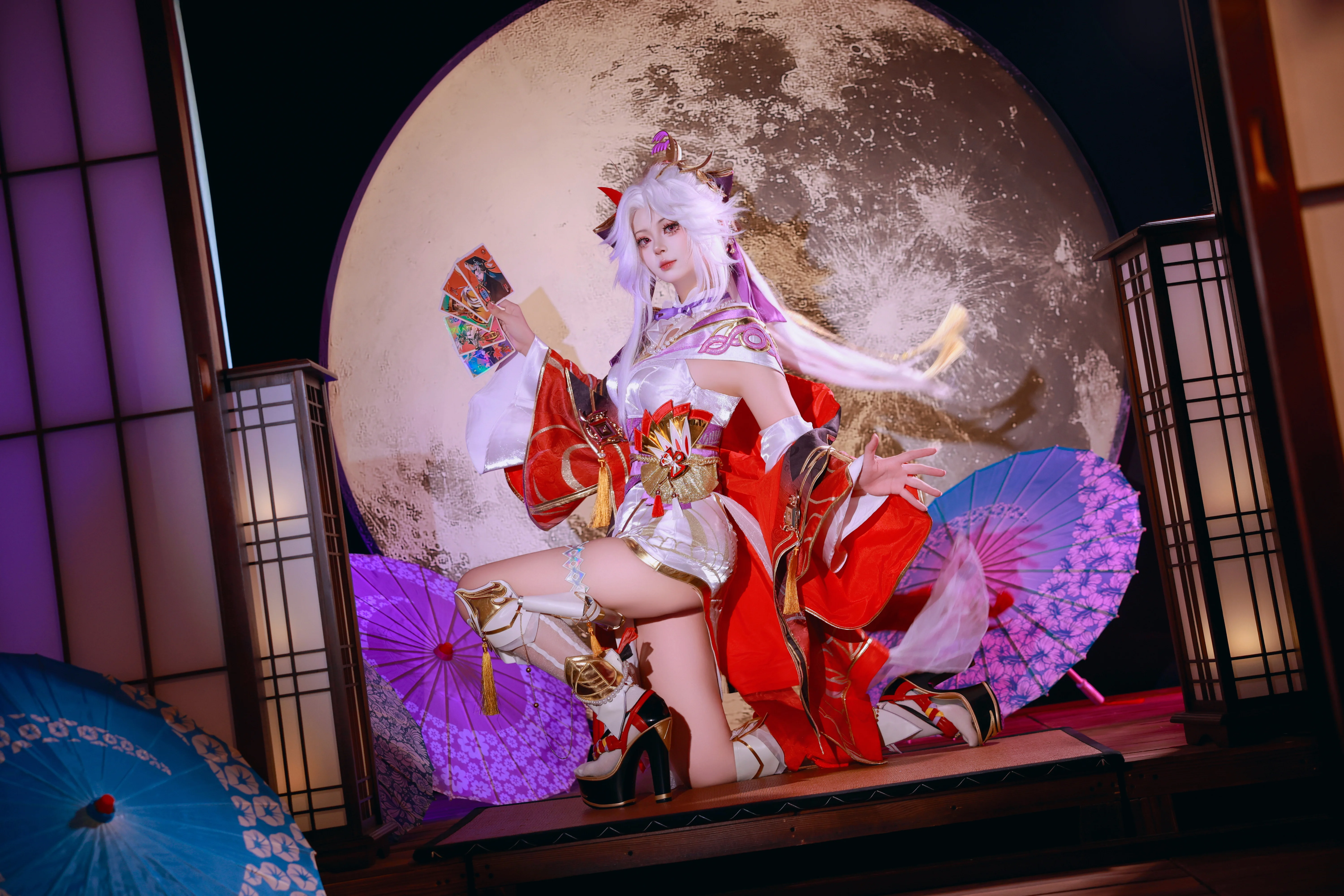 【不知火舞cos】王者榮耀花合鬥皮膚的場景與動作演繹