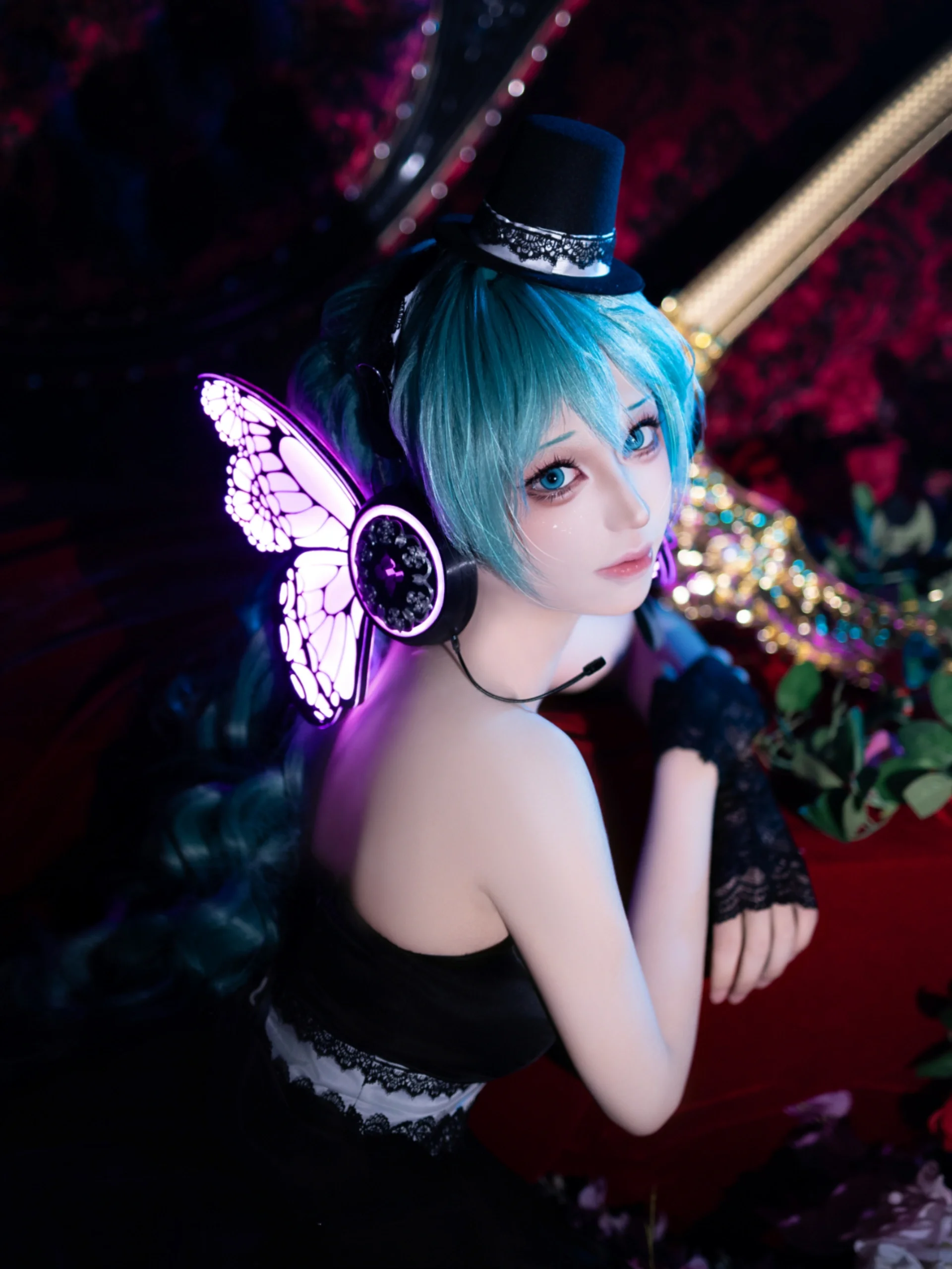 【初音未来cos】暗黑哥特风的蝴蝶回眸 - 第 1 张