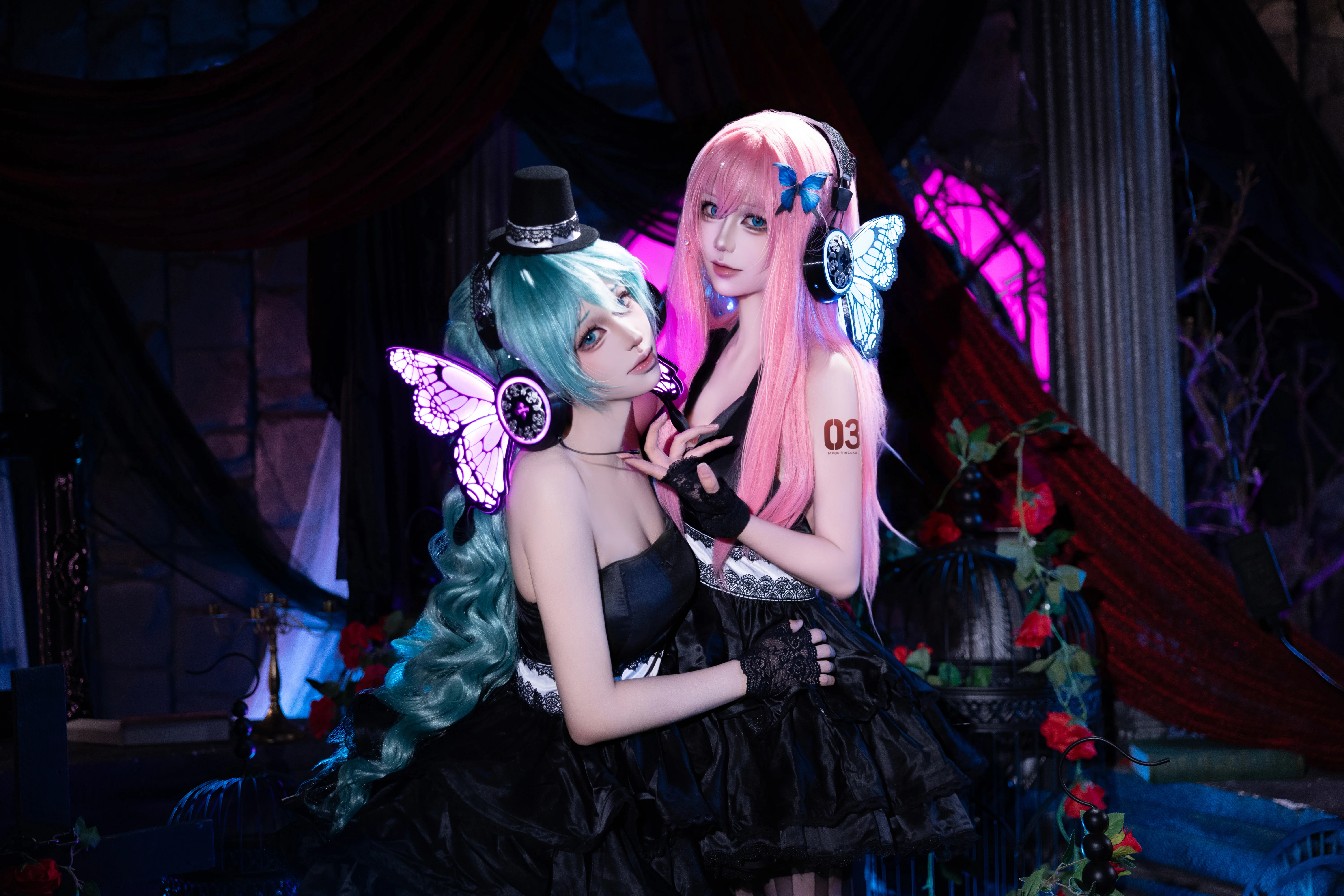 【初音未来cos】Magnet的暗黑浪漫，双歌姬同框定格 - 第 2 张
