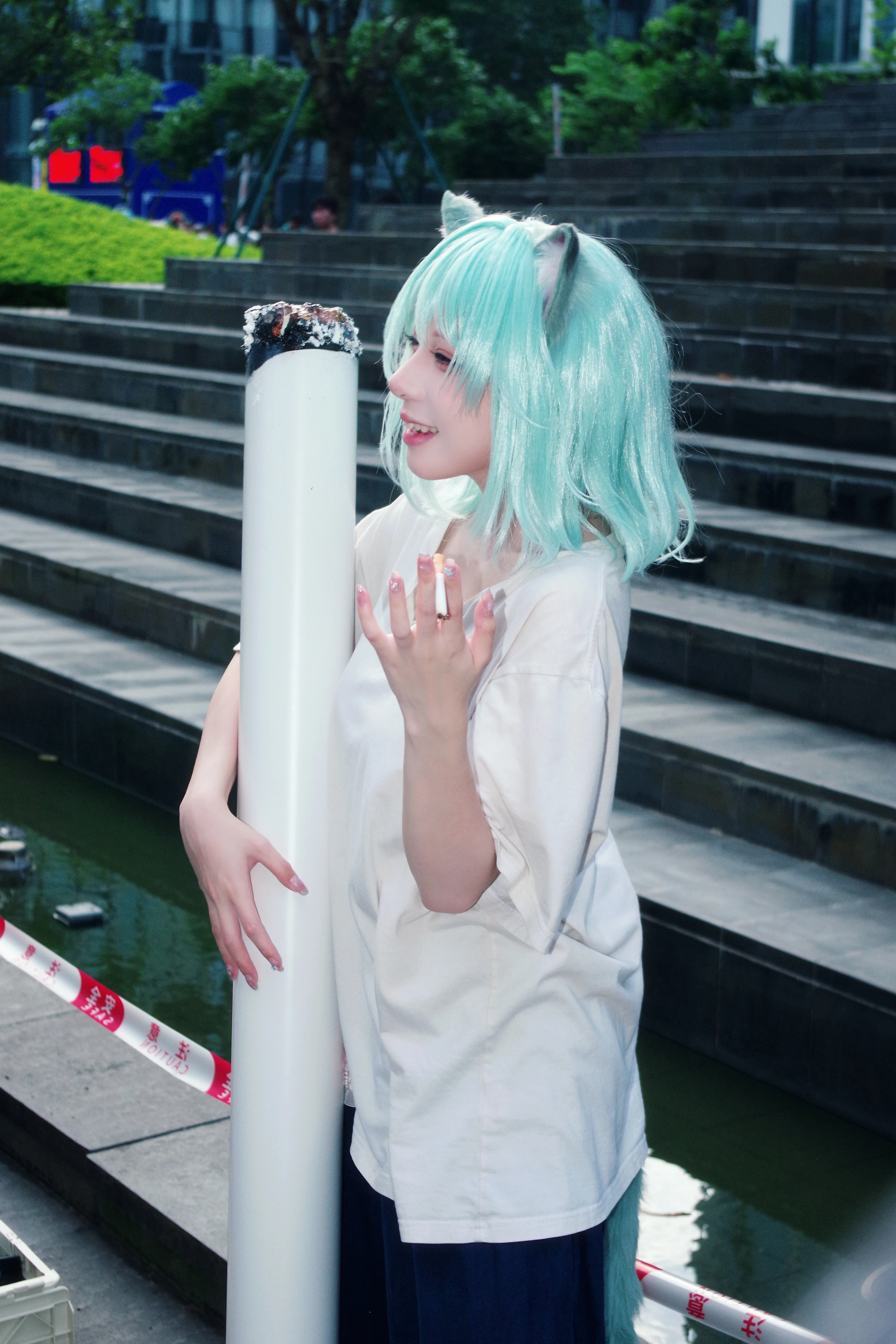 【纸悦cos】萤火虫漫展的薄荷色一日