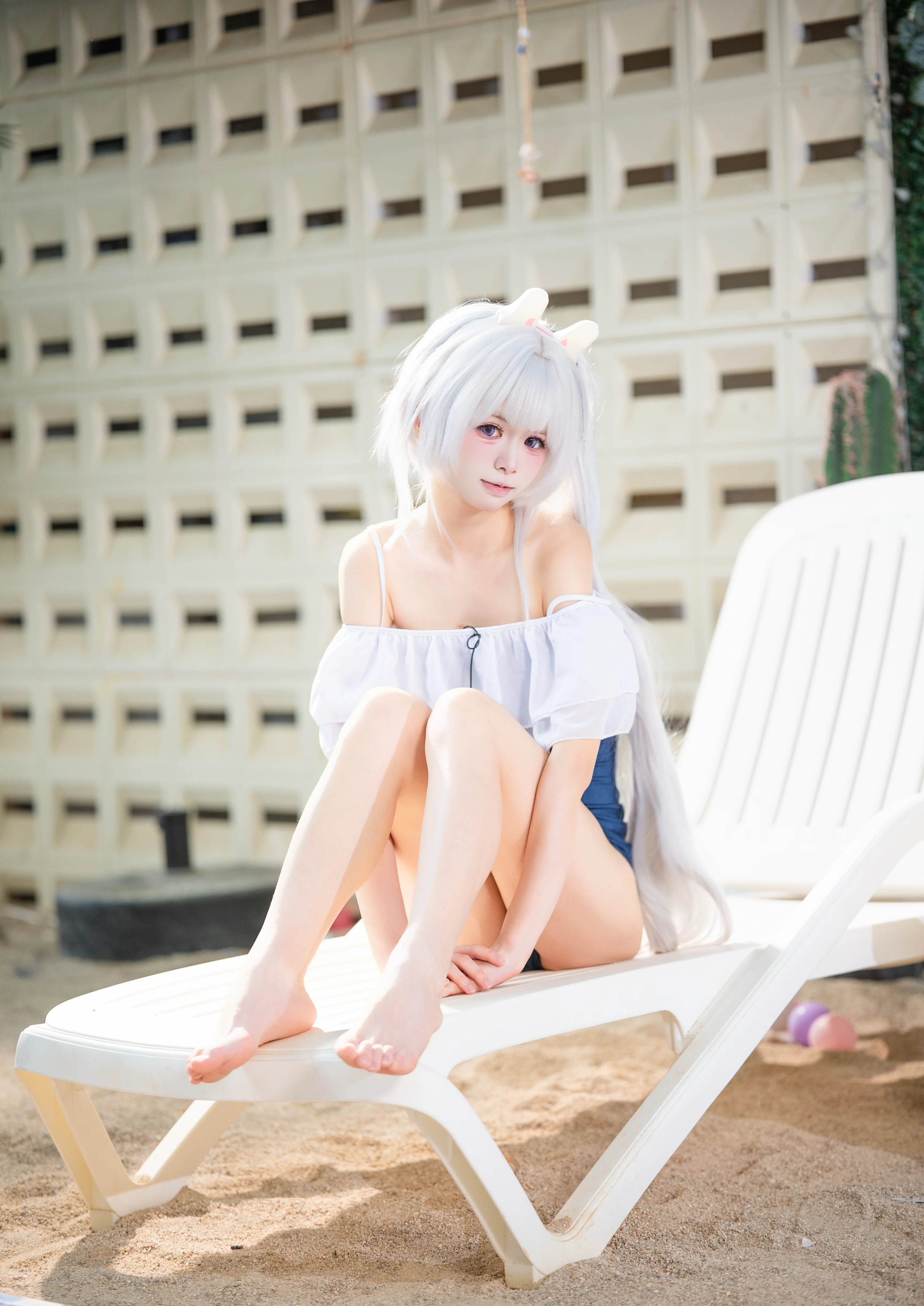 【月雪宫子cos】蔚蓝档案 夏日泳池边的清凉时光 - 第 2 张