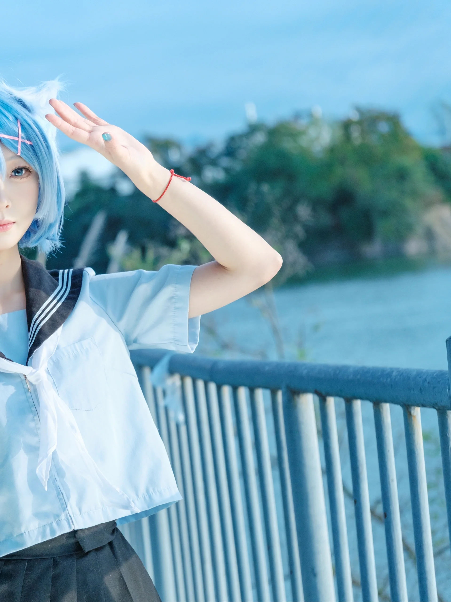 【蕾姆cos】蓝发少女与城市天台，与Re0的夏日重逢 - 第 2 张