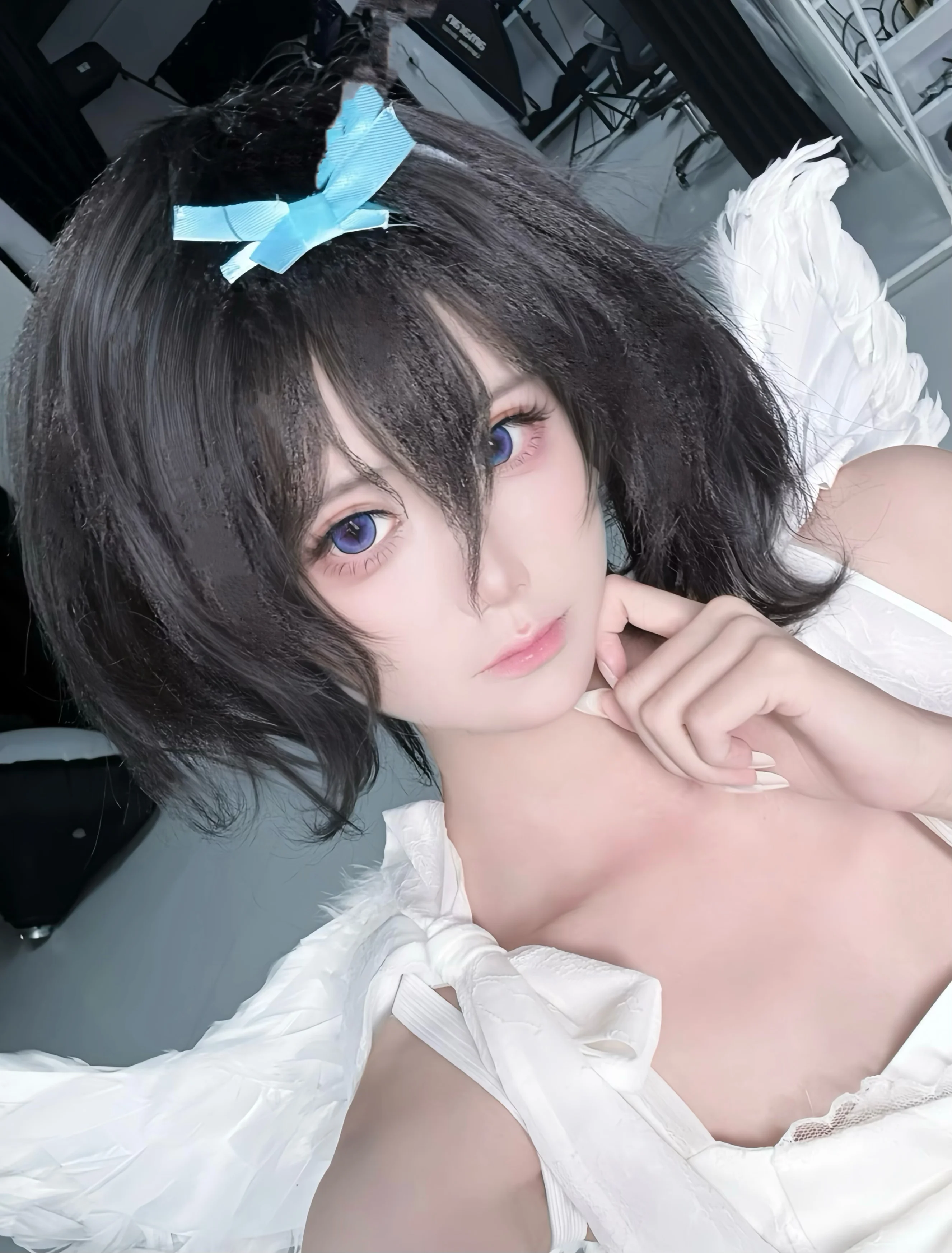 【sua cos】异形舞台的破碎天使，浅蓝蝴蝶结与冷感白纱 - 第 2 张