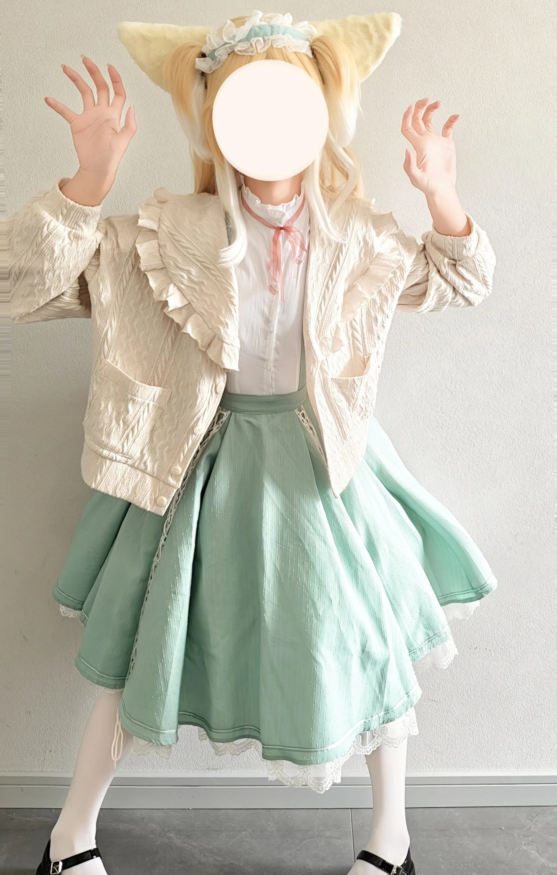 【铃兰cos】明日方舟春之颂，清甜薄荷色系的治愈穿搭 - 第 7 张