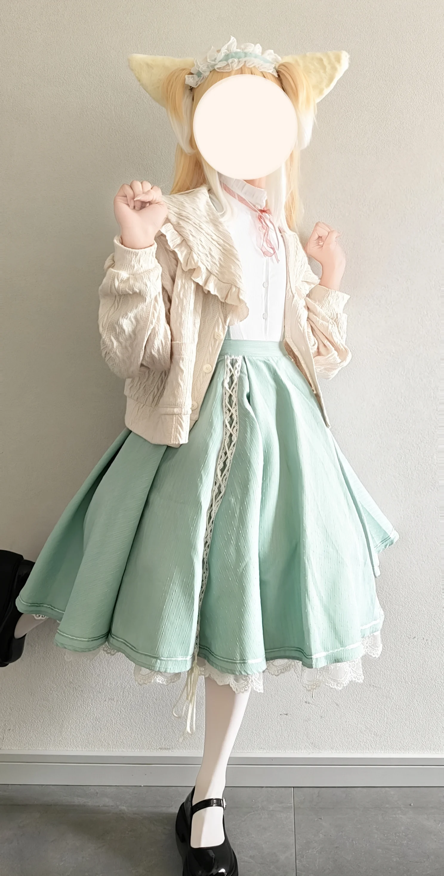 【铃兰cos】明日方舟春之颂，清甜薄荷色系的治愈穿搭 - 第 9 张