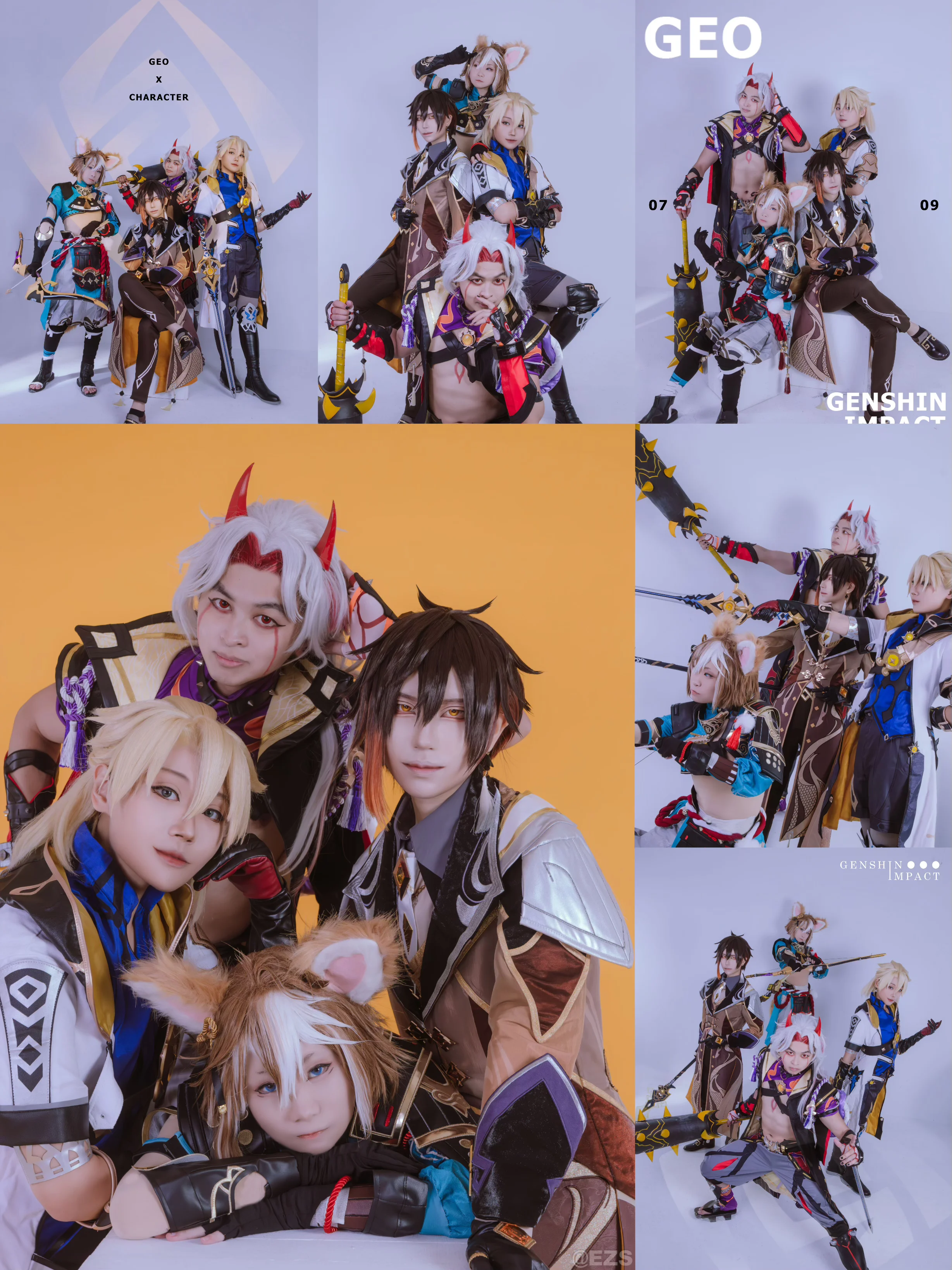 【阿贝多cos】原神岩系男子F4集结，正片终于出炉 - 第 1 张