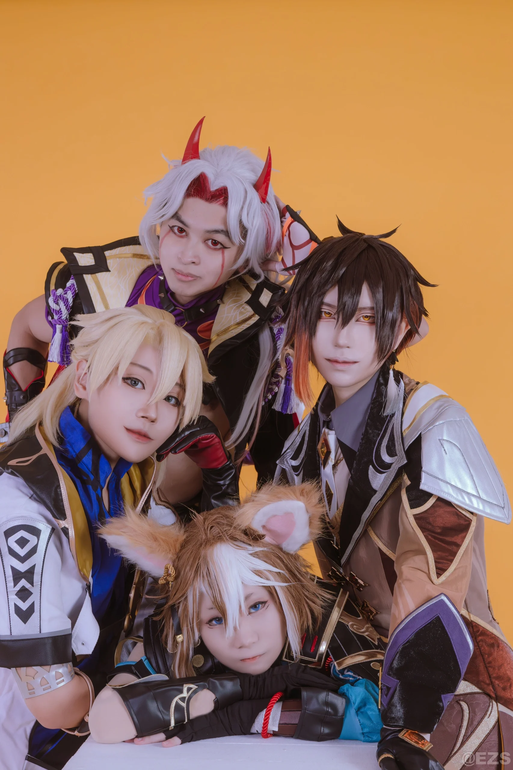 【阿贝多cos】原神岩系男子F4集结，正片终于出炉
