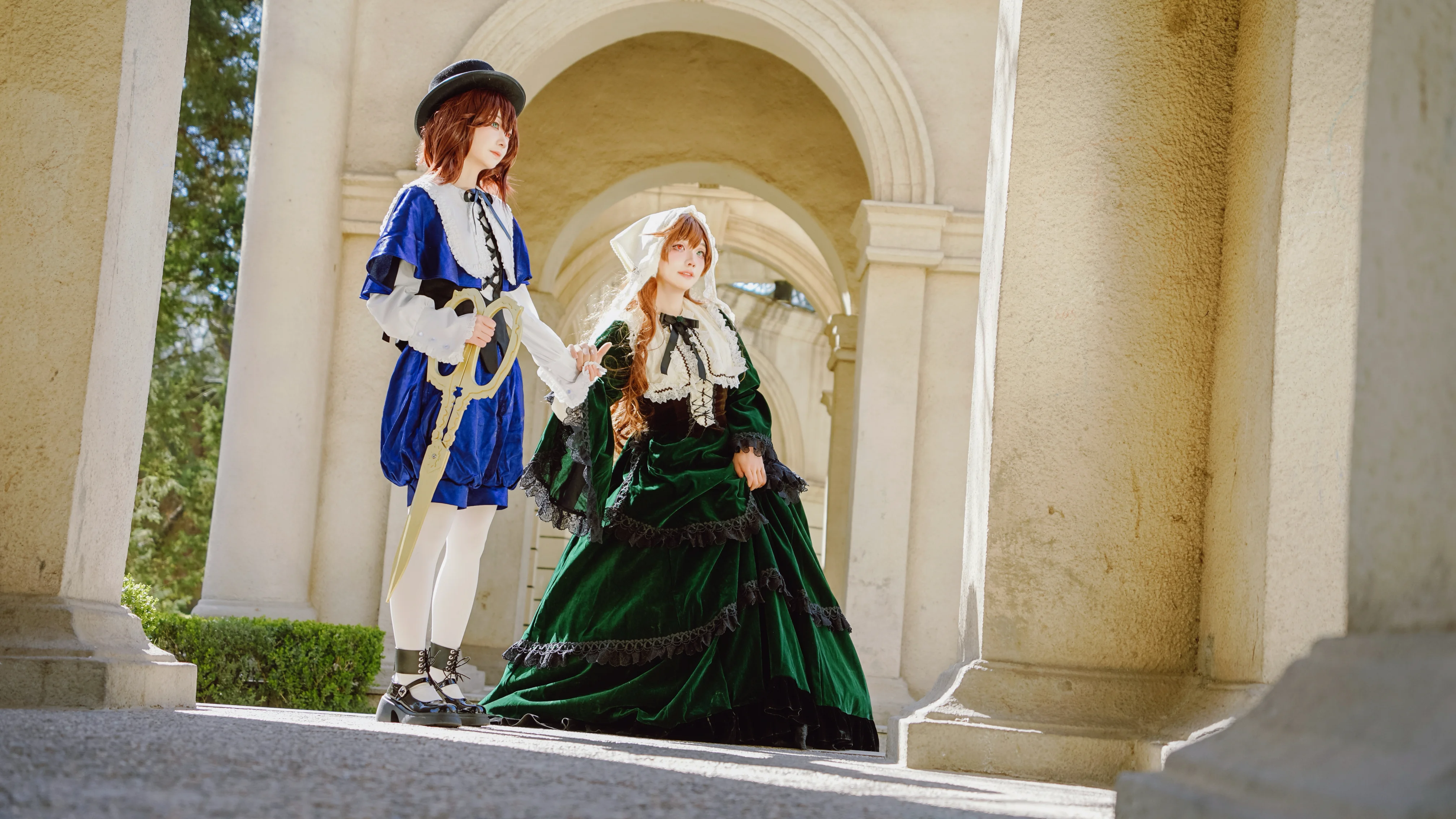 【翠星石cos】蔷薇少女苍翠组出片，寒风中姐妹贴贴 - 第 3 张
