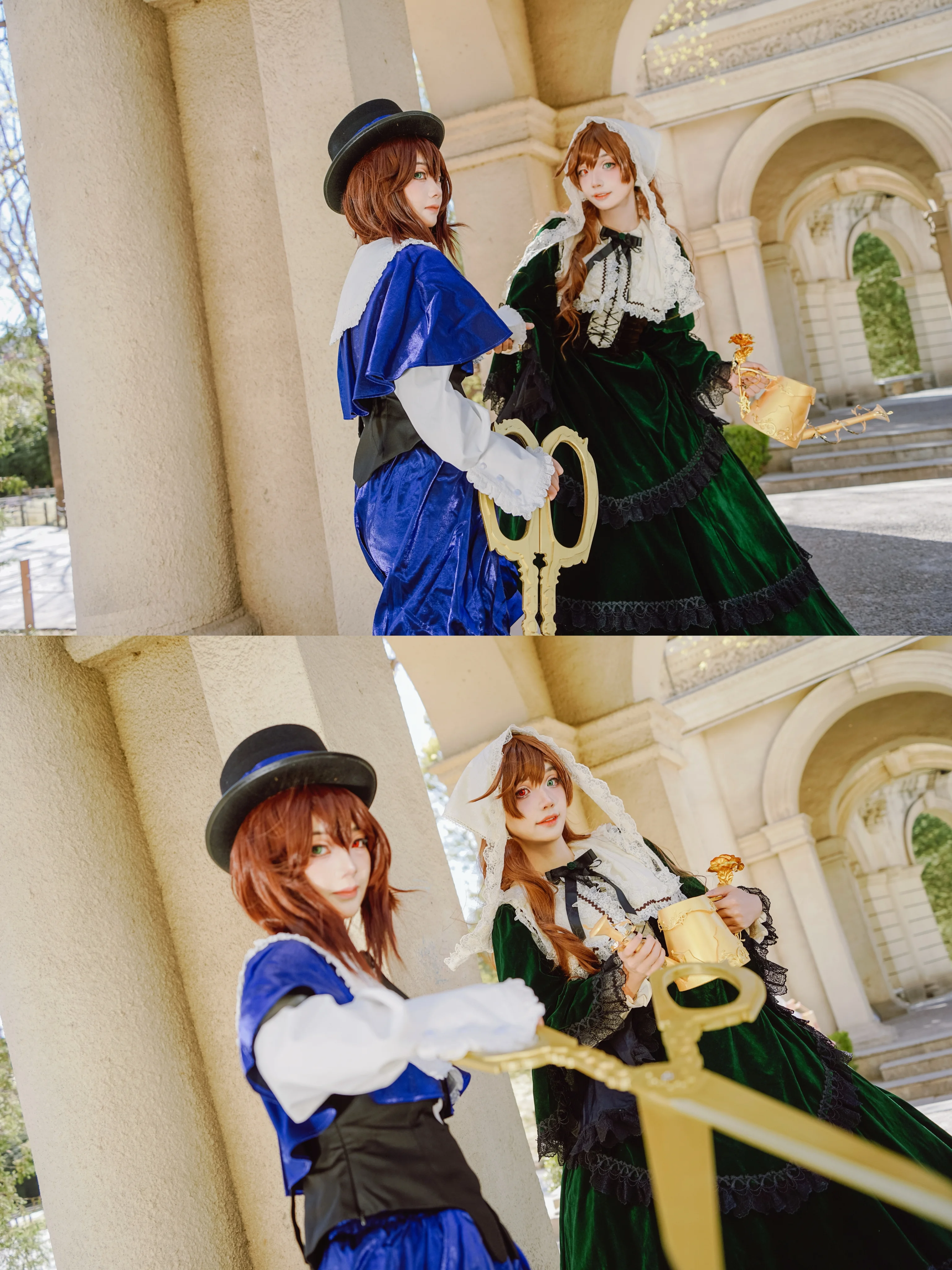 【翠星石cos】蔷薇少女苍翠组出片，寒风中姐妹贴贴 - 第 5 张