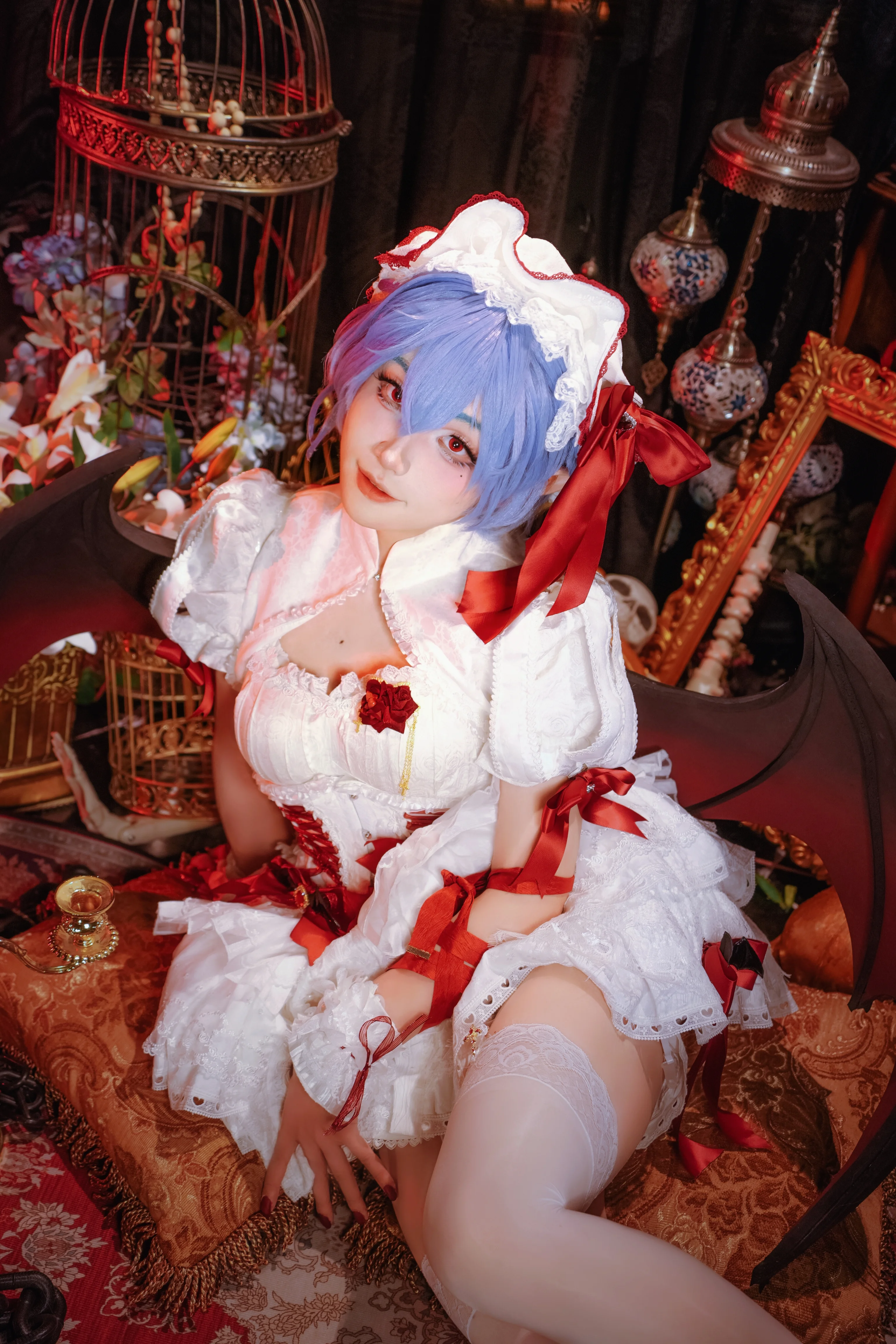 【蕾米莉亞cos】東方project紅白哥特風暗夜寫真 - 第 1 張