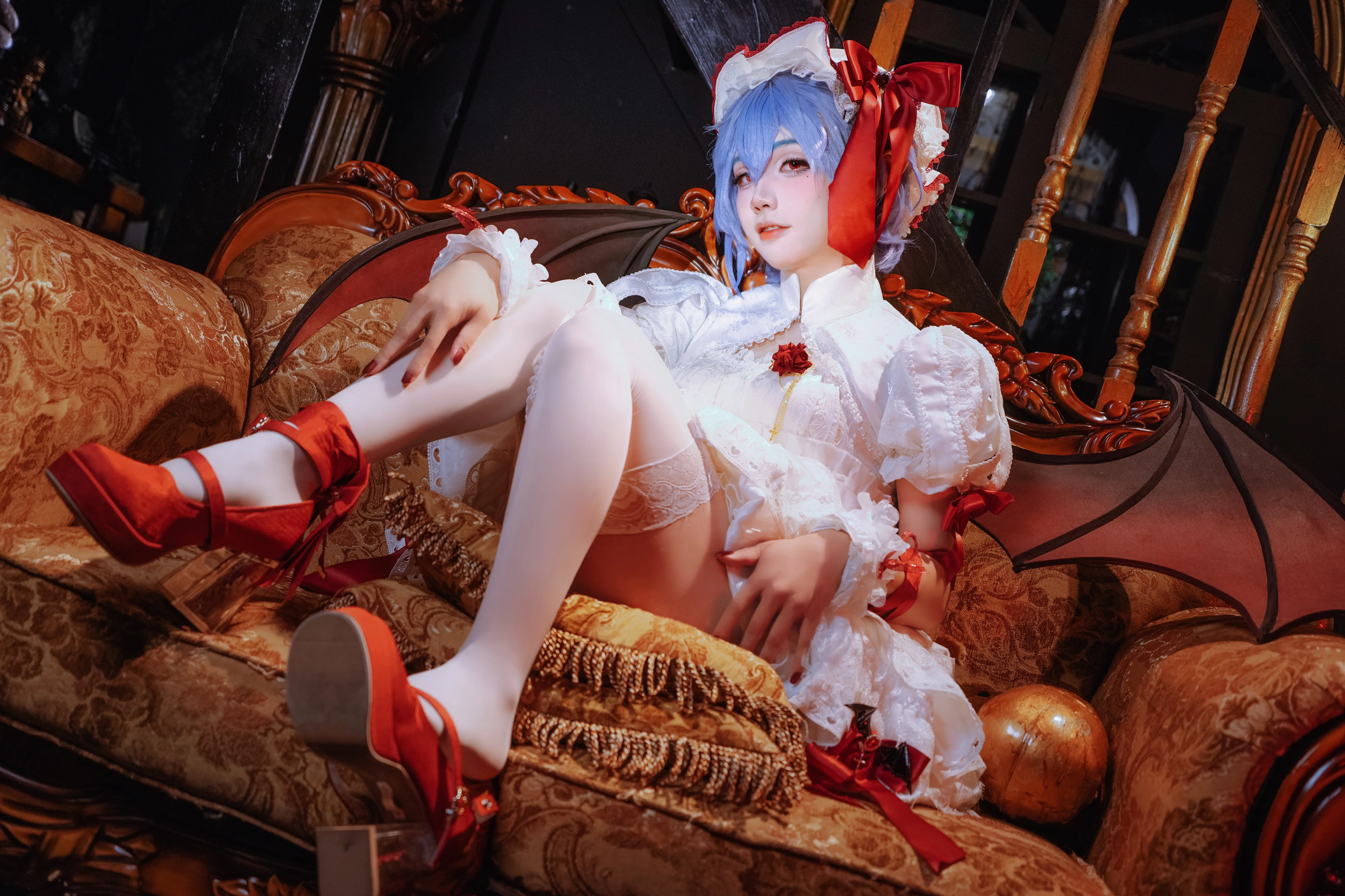 【蕾米莉亞cos】東方project紅白哥特風暗夜寫真 - 第 2 張