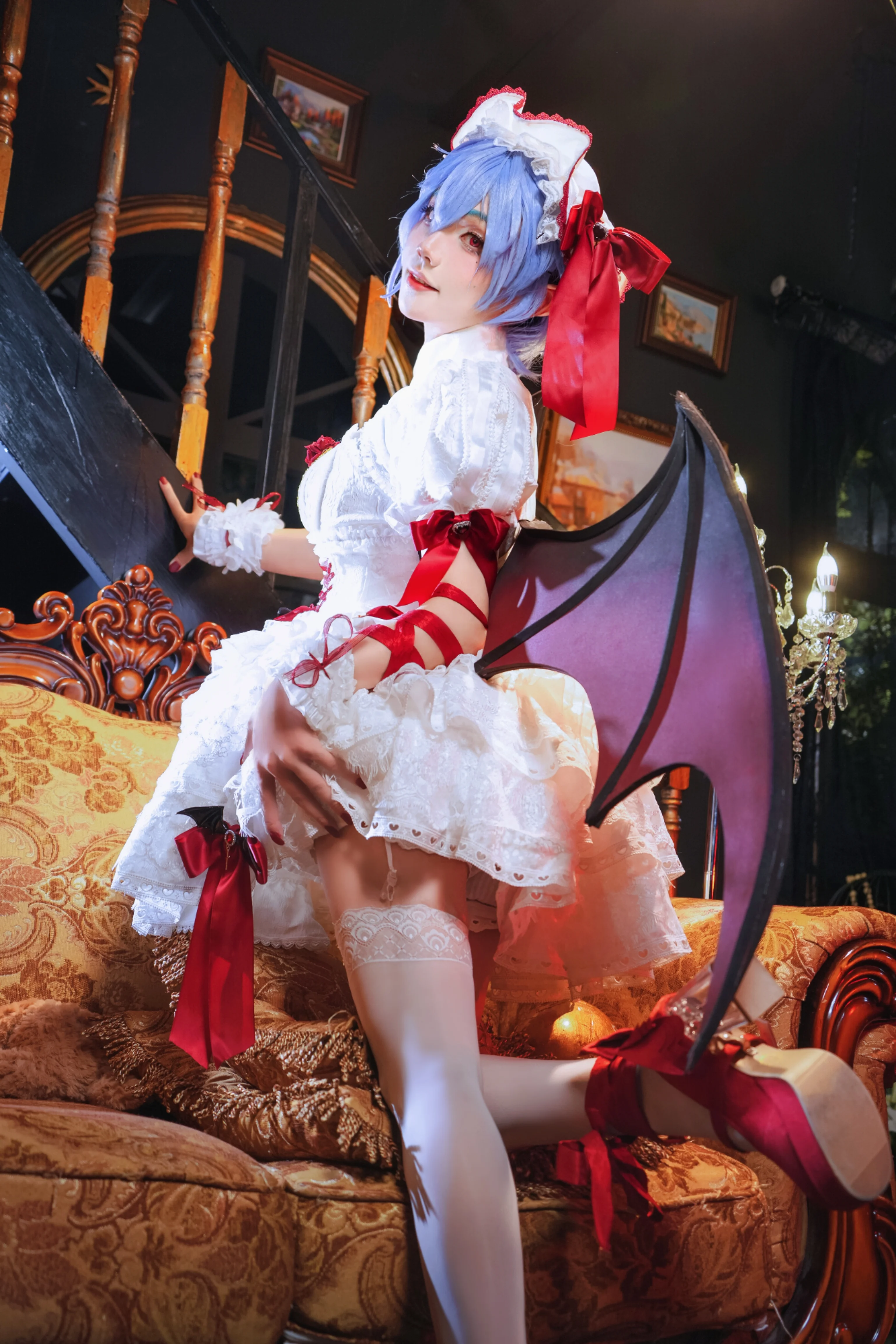 【蕾米莉亞cos】東方project紅白哥特風暗夜寫真 - 第 3 張