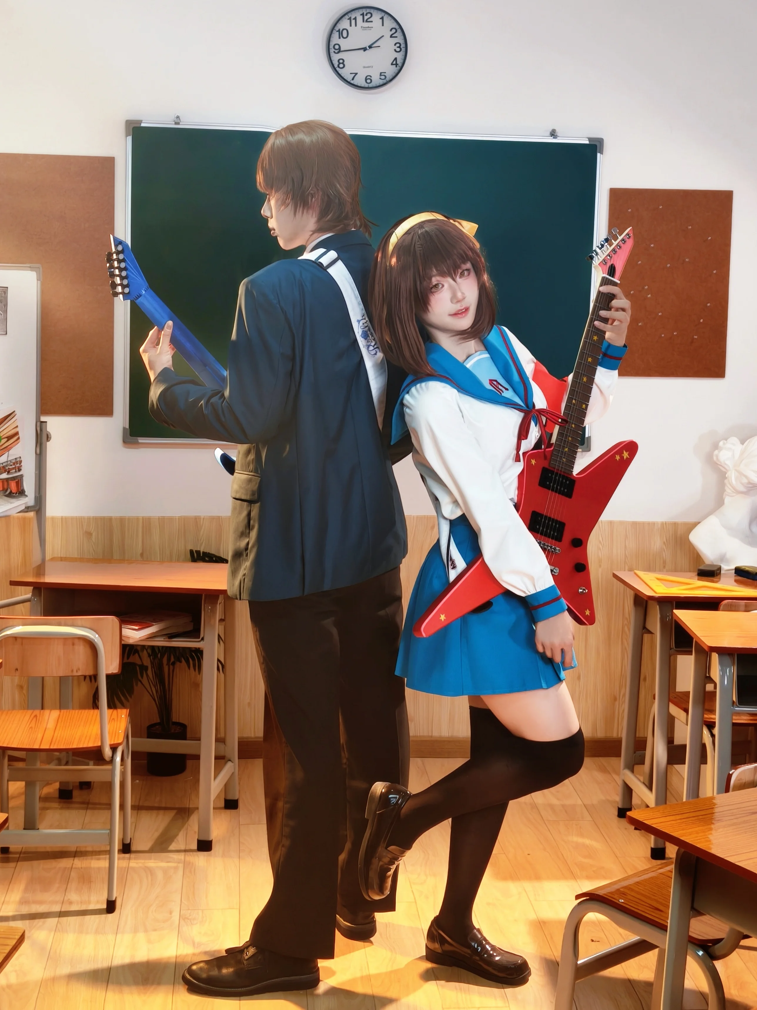 Haruhi Suzumiya cosplay and Kyon Return to the Classroom: A Tribute to The Melancholy of Haruhi Suzumiya - Image 1