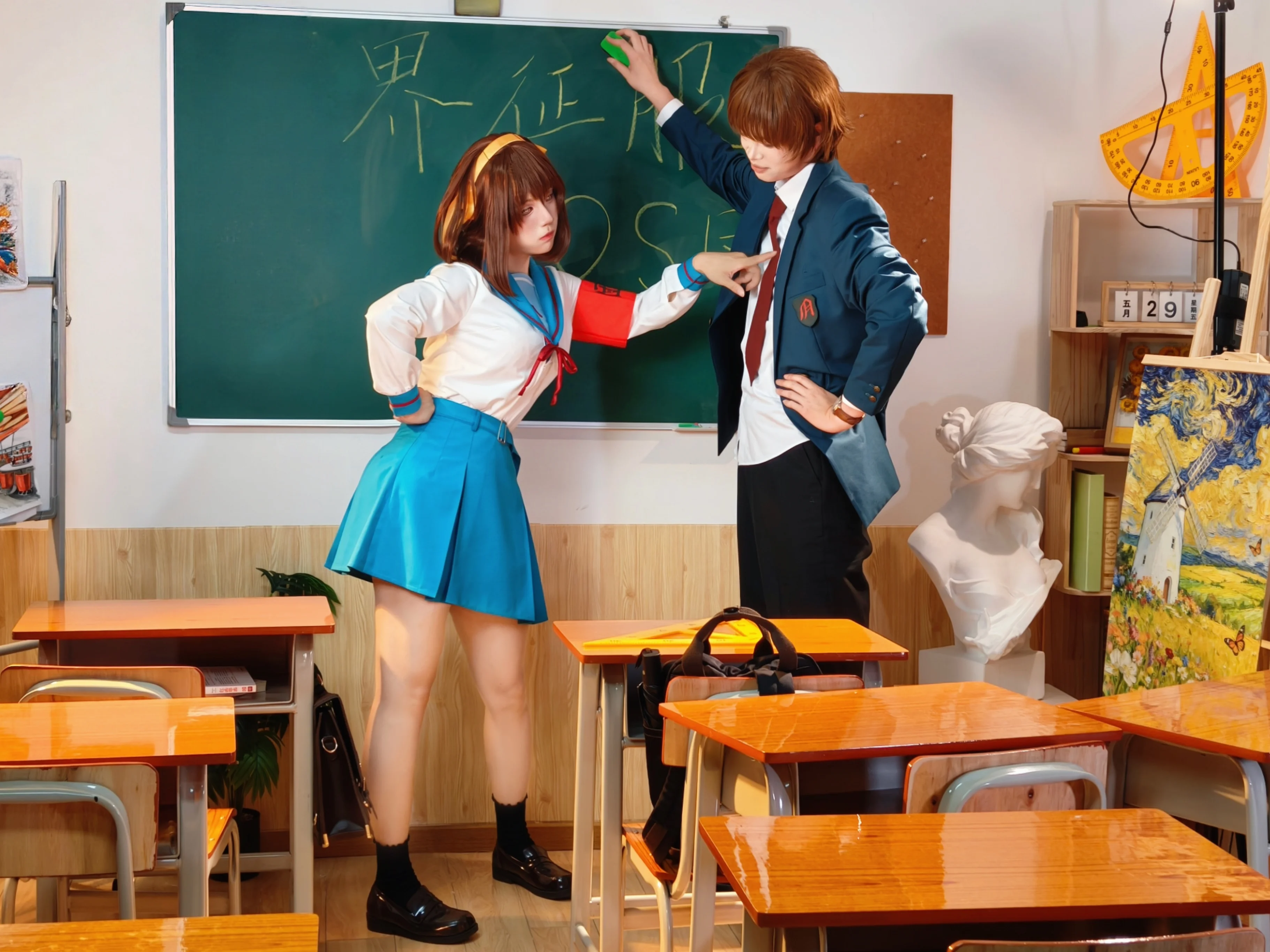 Haruhi Suzumiya cosplay and Kyon Return to the Classroom: A Tribute to The Melancholy of Haruhi Suzumiya - Image 4