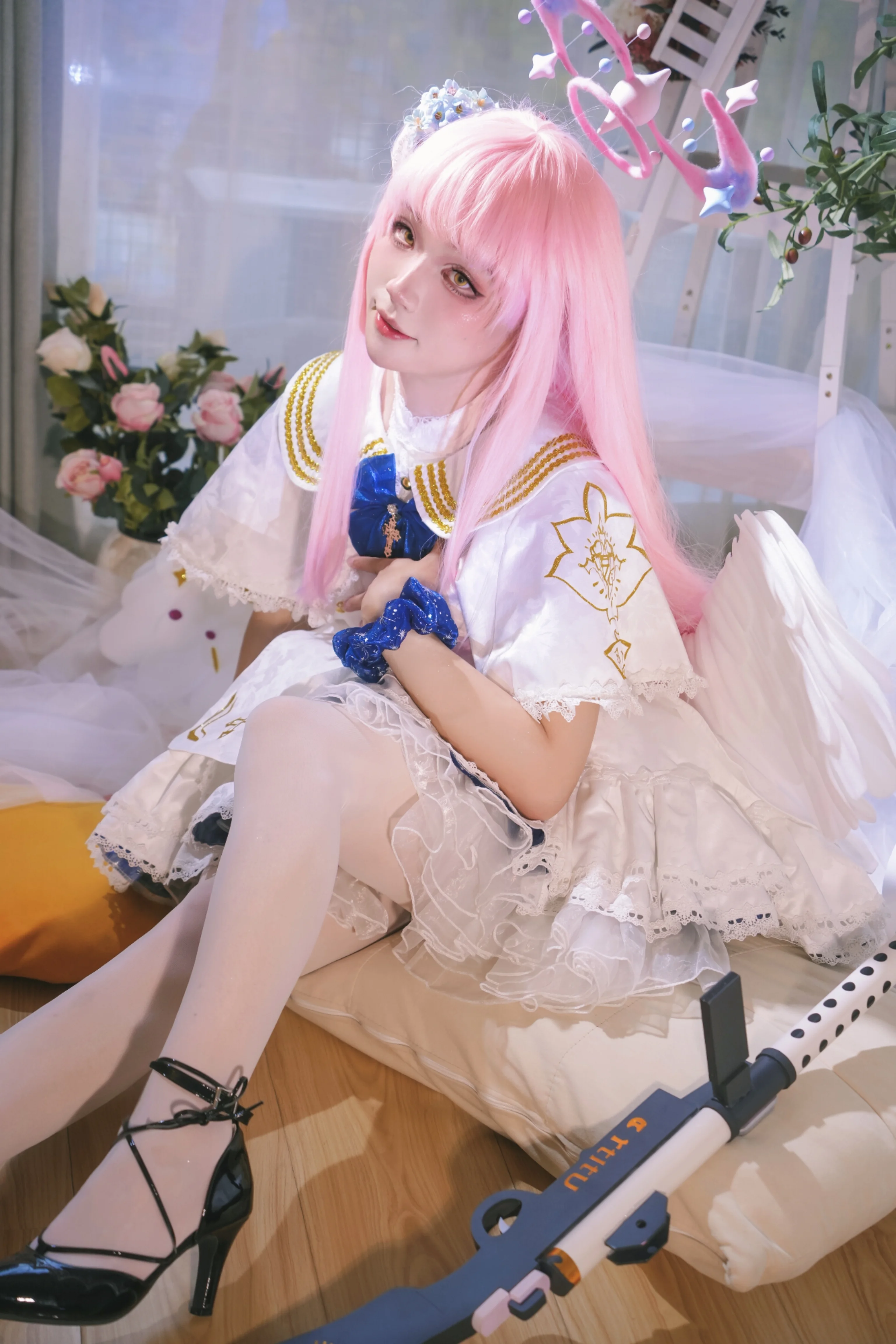 【圣园未花cos】蔚蓝档案的梦幻与可爱，属于粉发少女的日常