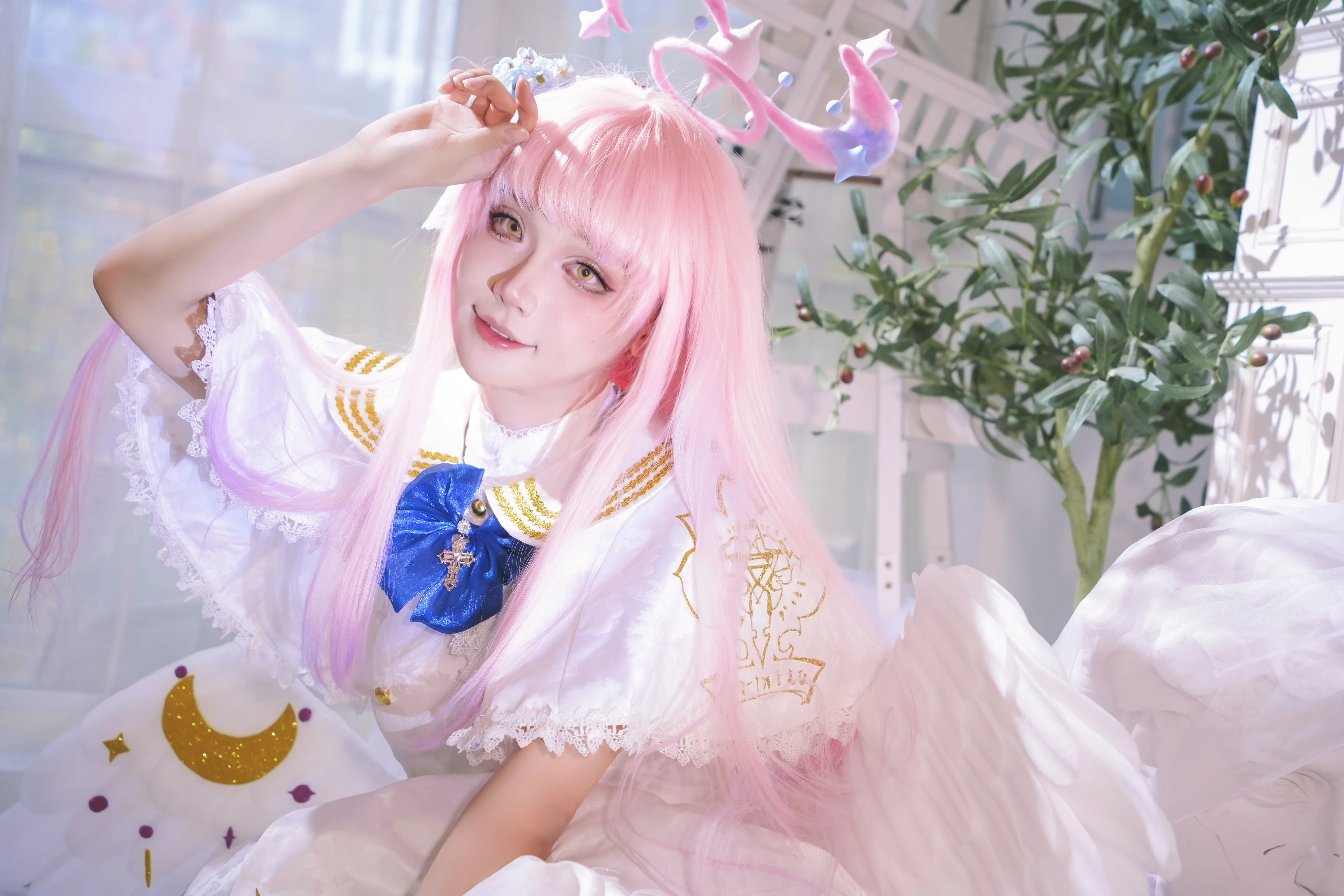 【圣园未花cos】蔚蓝档案的梦幻与可爱，属于粉发少女的日常 - 第 5 张