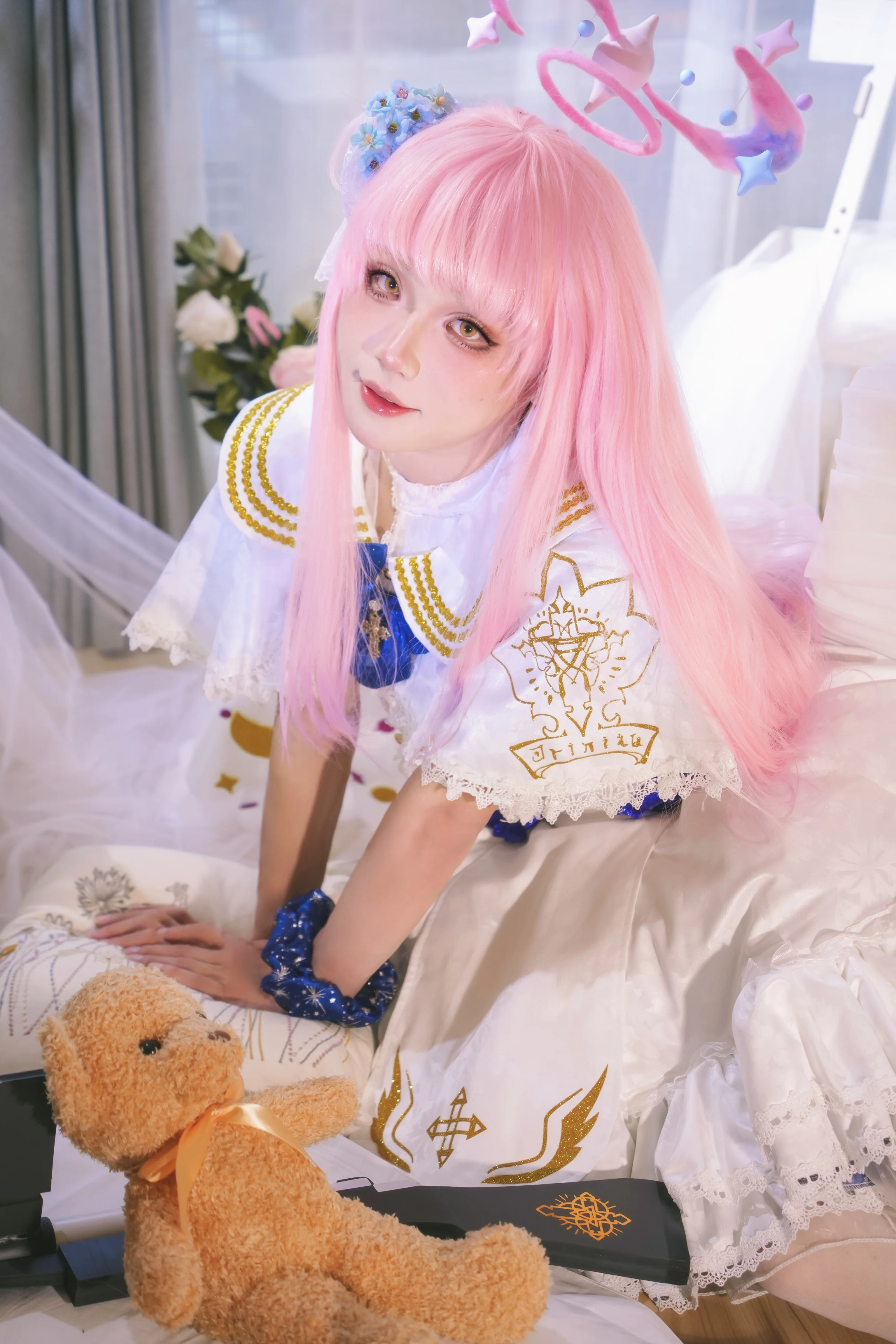 【圣园未花cos】蔚蓝档案的梦幻与可爱，属于粉发少女的日常 - 第 6 张