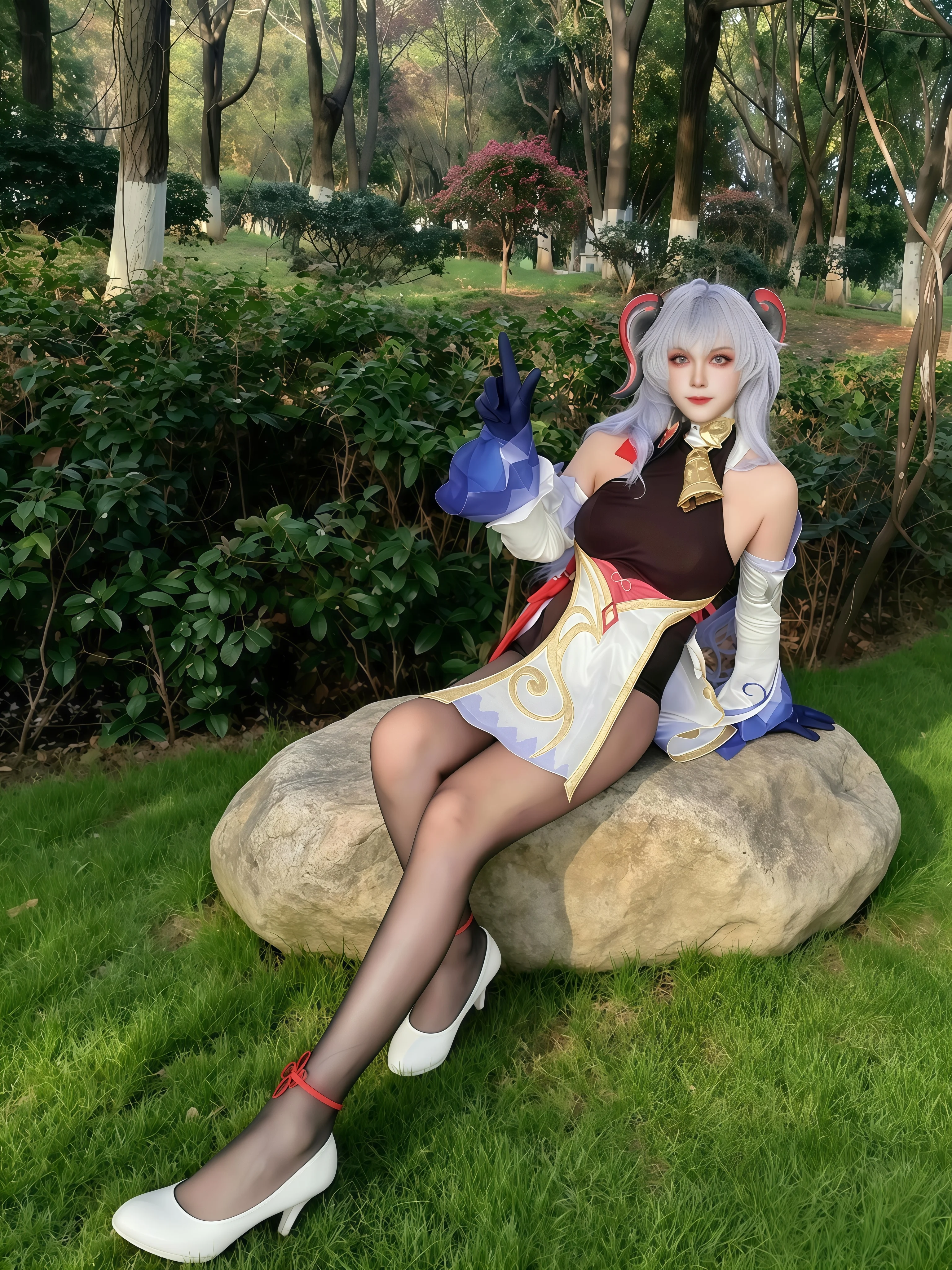 【原神甘雨cos】五年后再穿璃月原皮，AI与现实的奇妙碰撞 - 第 12 张