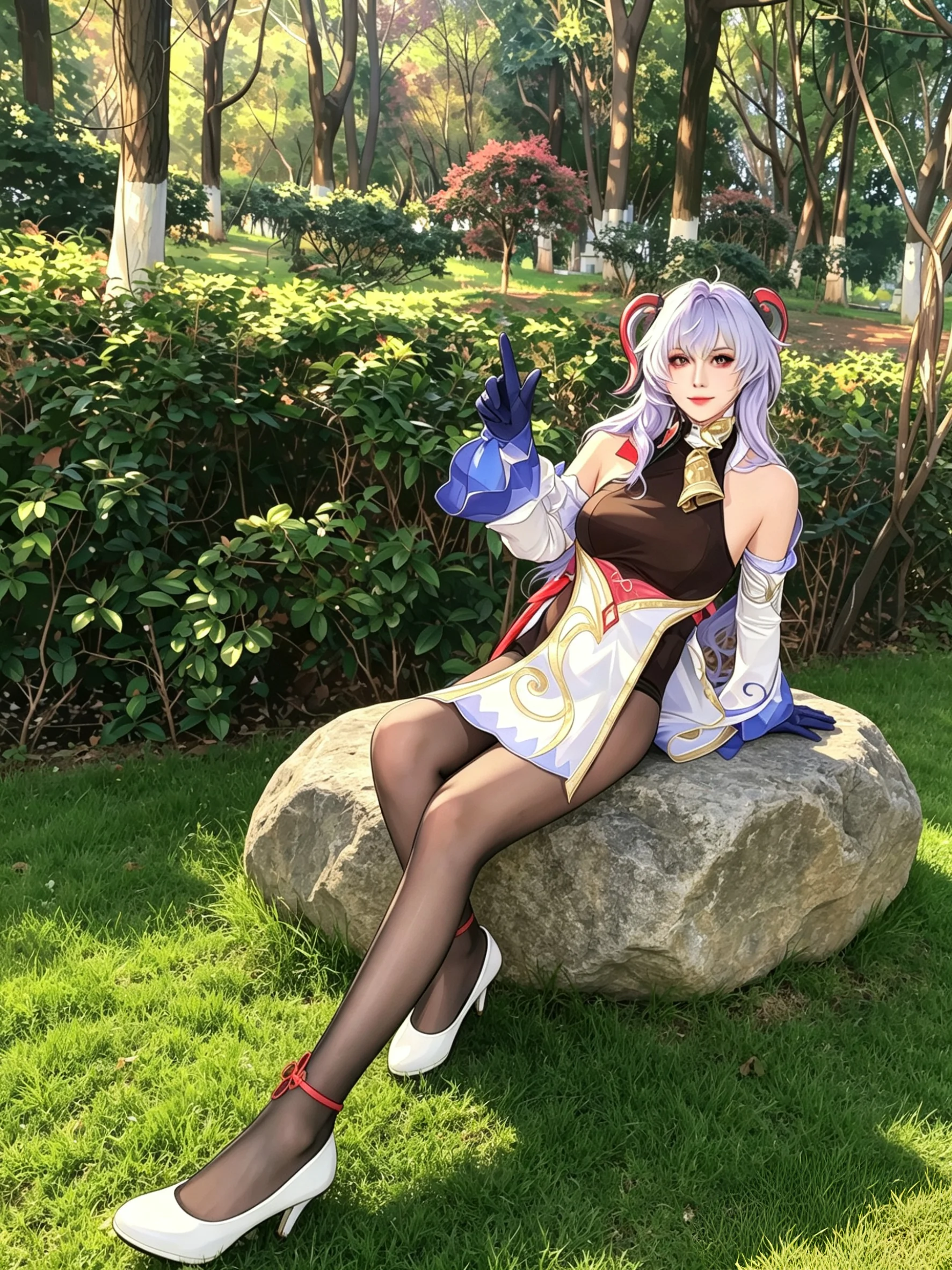 【原神甘雨cos】五年后再穿璃月原皮，AI与现实的奇妙碰撞 - 第 13 张