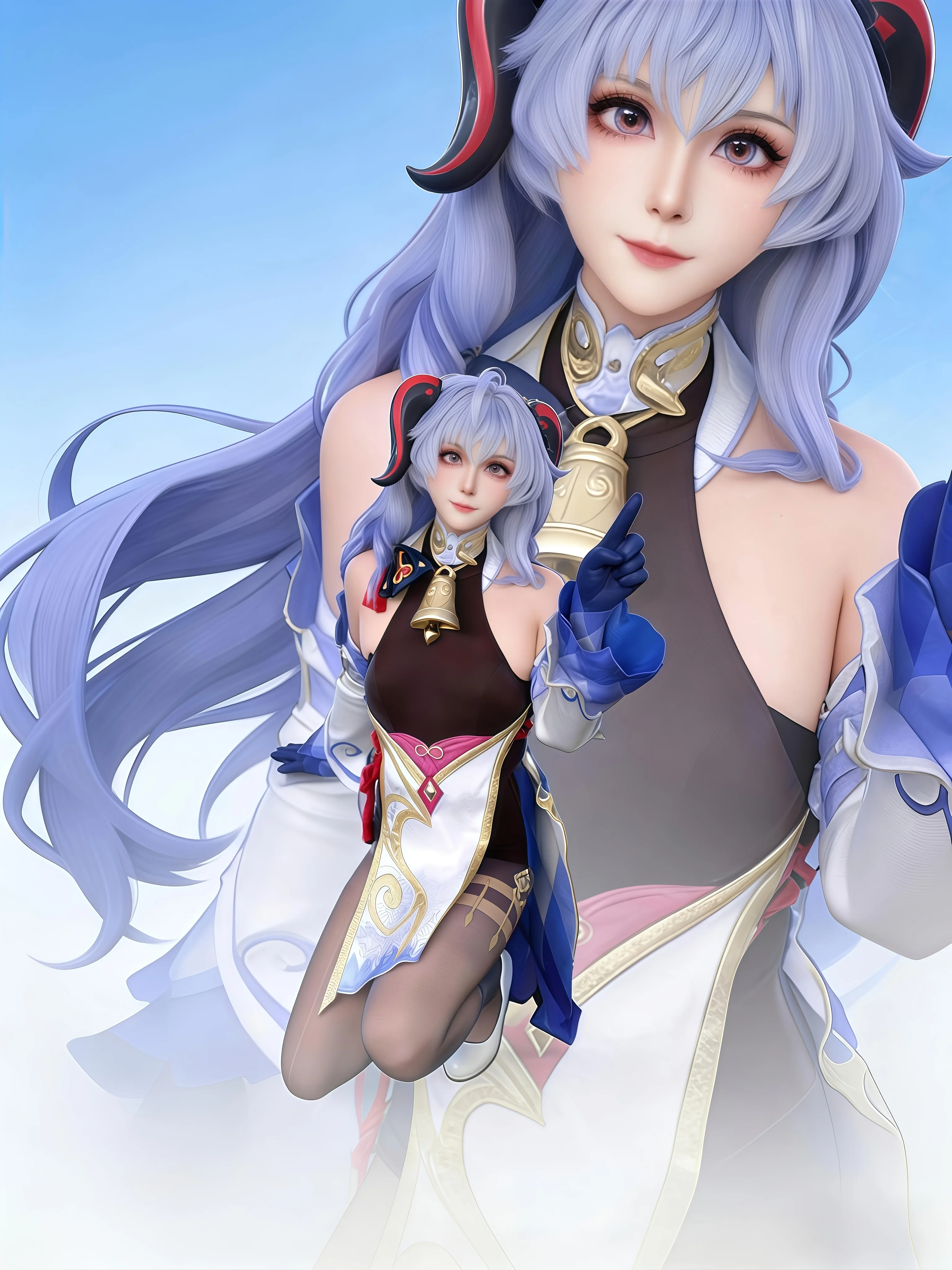 【原神甘雨cos】五年后再穿璃月原皮，AI与现实的奇妙碰撞 - 第 2 张