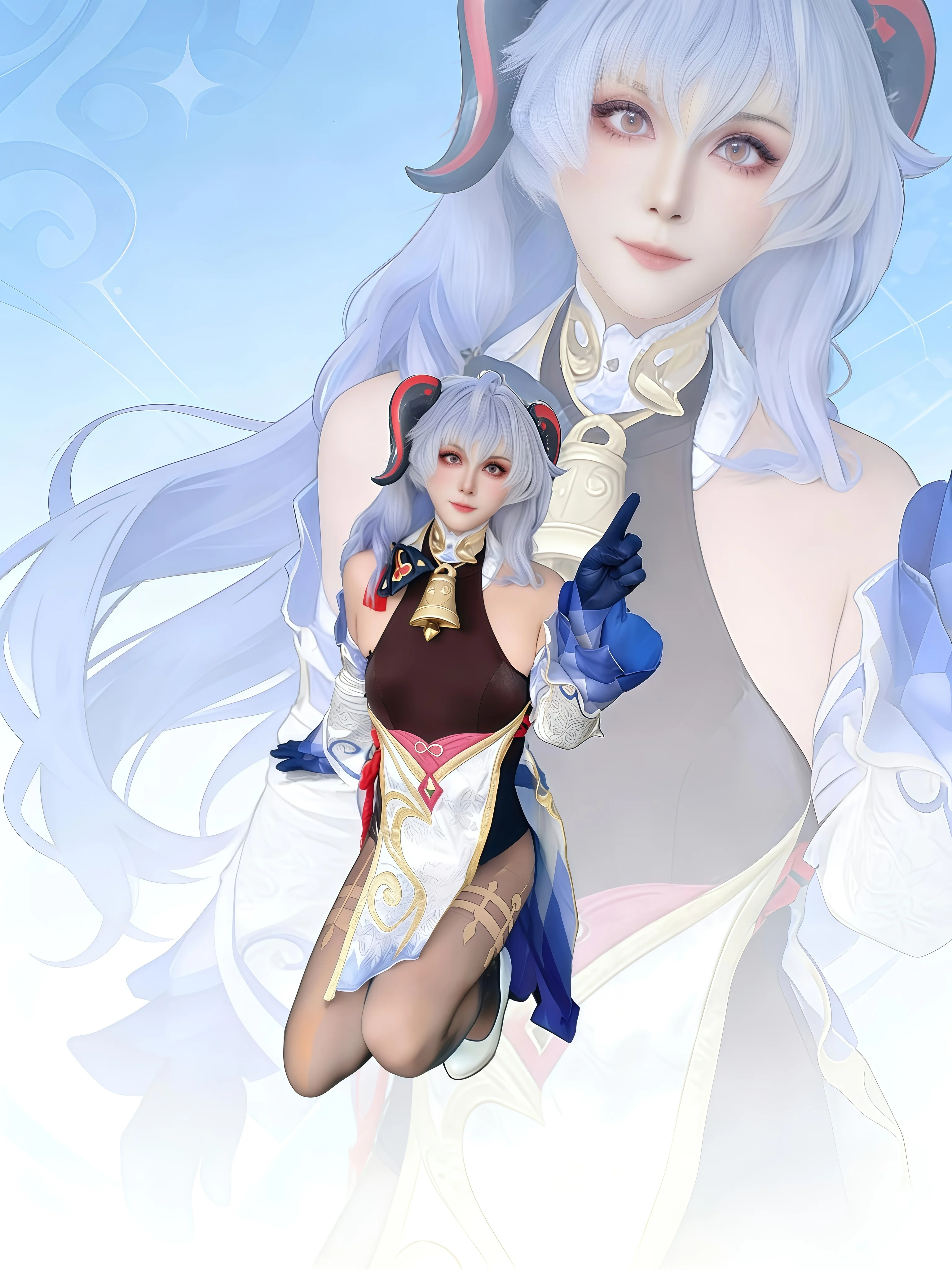 【原神甘雨cos】五年后再穿璃月原皮，AI与现实的奇妙碰撞 - 第 4 张