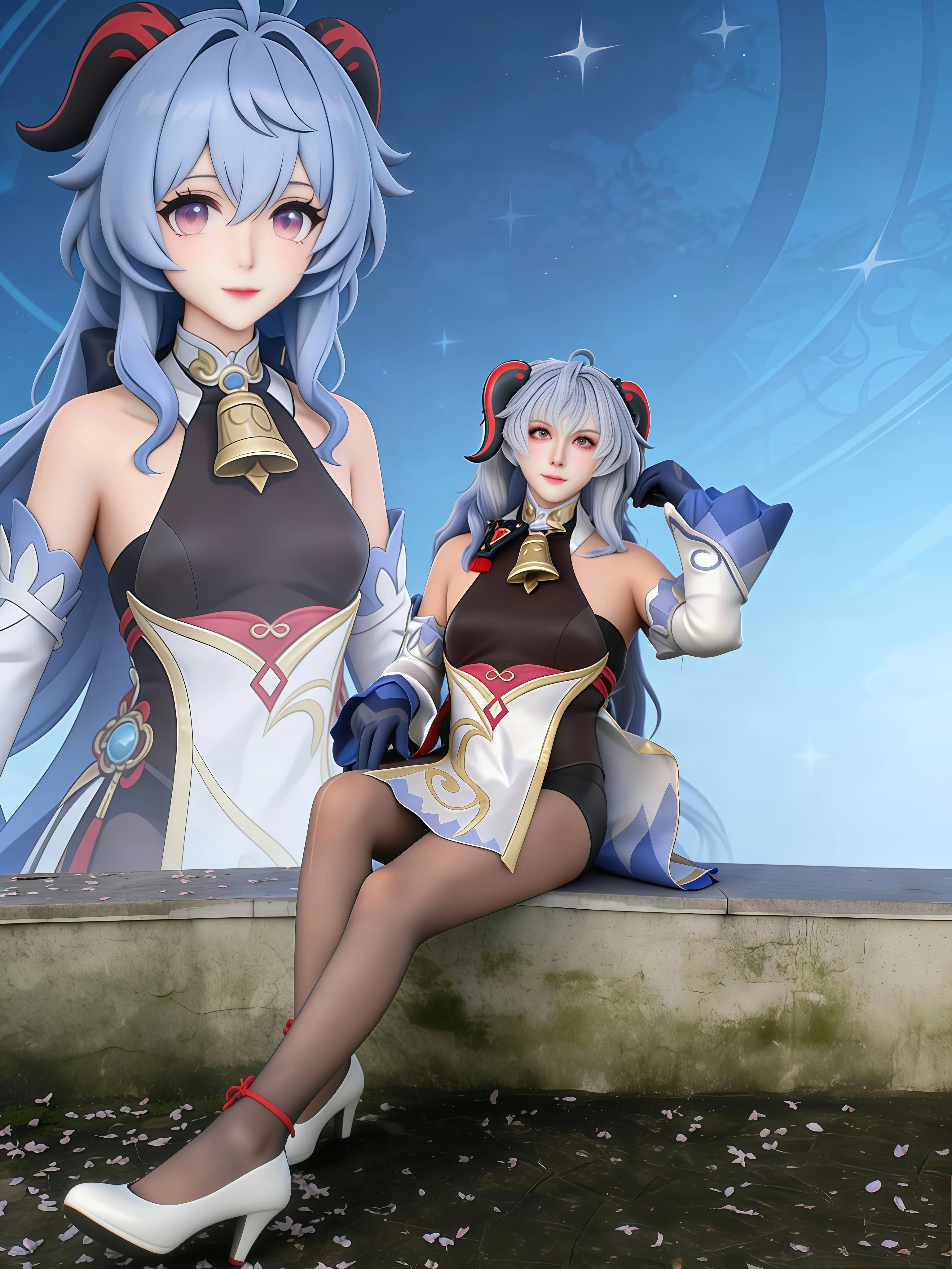 【原神甘雨cos】五年后再穿璃月原皮，AI与现实的奇妙碰撞