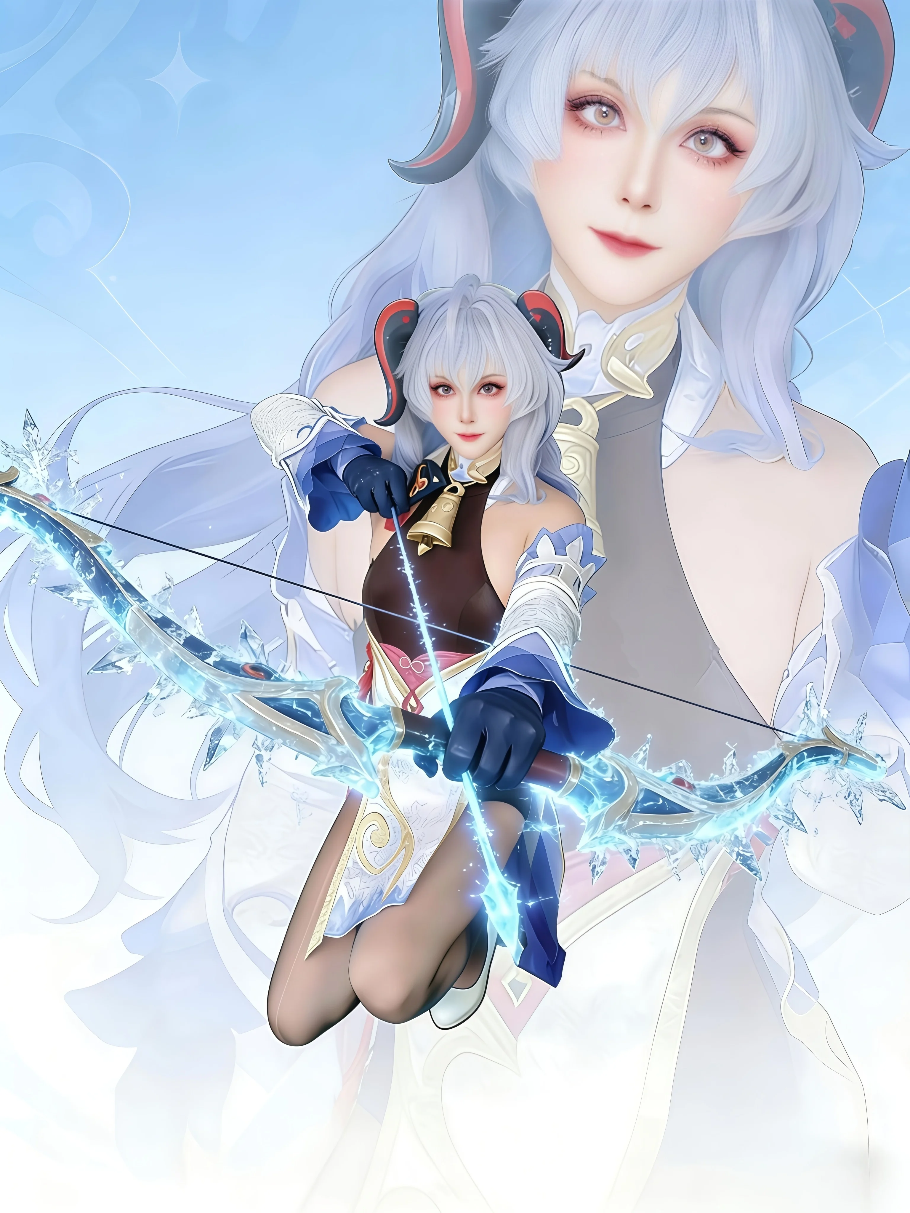 【原神甘雨cos】五年后再穿璃月原皮，AI与现实的奇妙碰撞 - 第 8 张