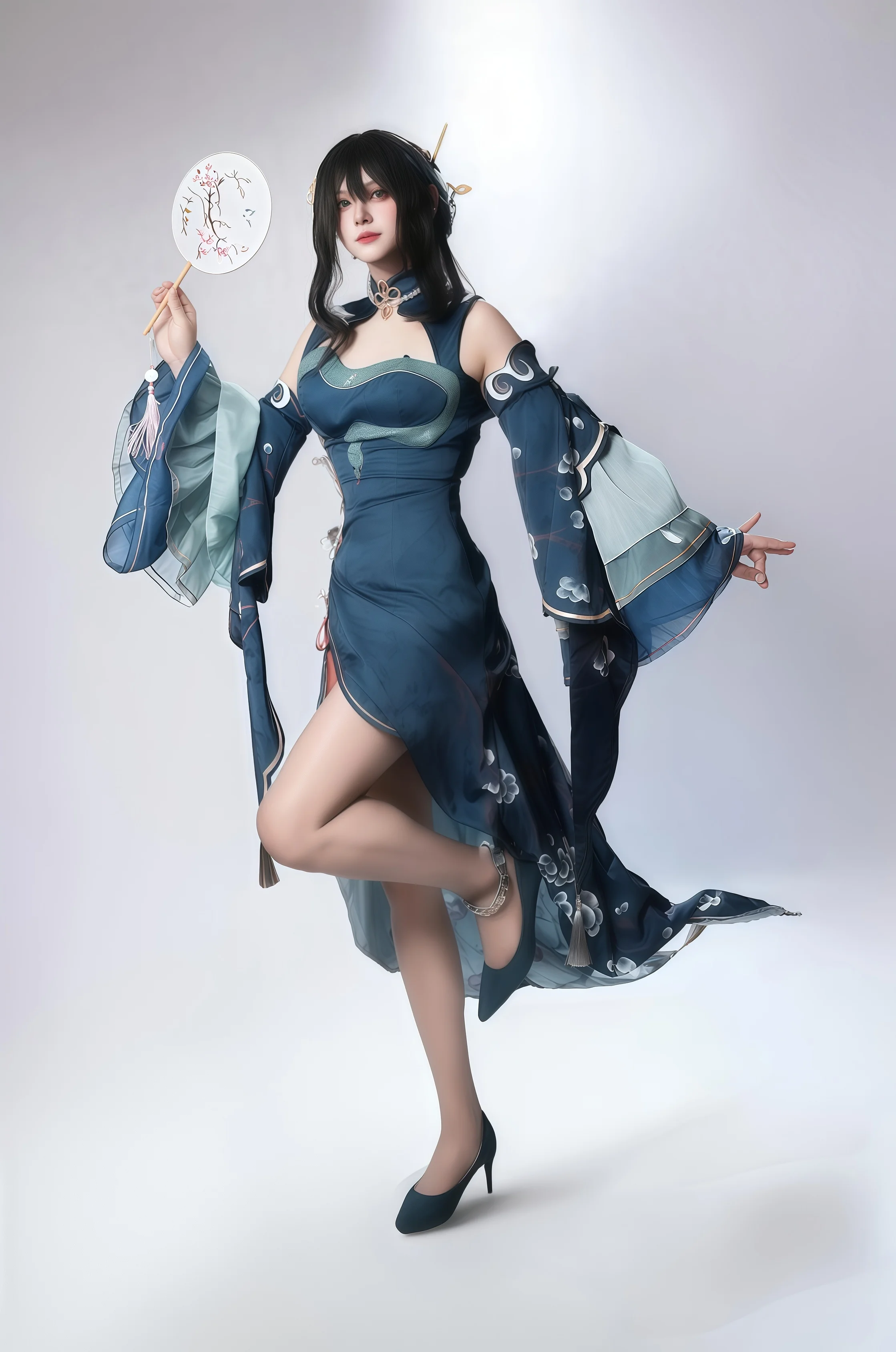 【崩坏星穹铁道阮梅cos】清冷国风旗袍，定格花瓣飘落的一瞬 - 第 14 张