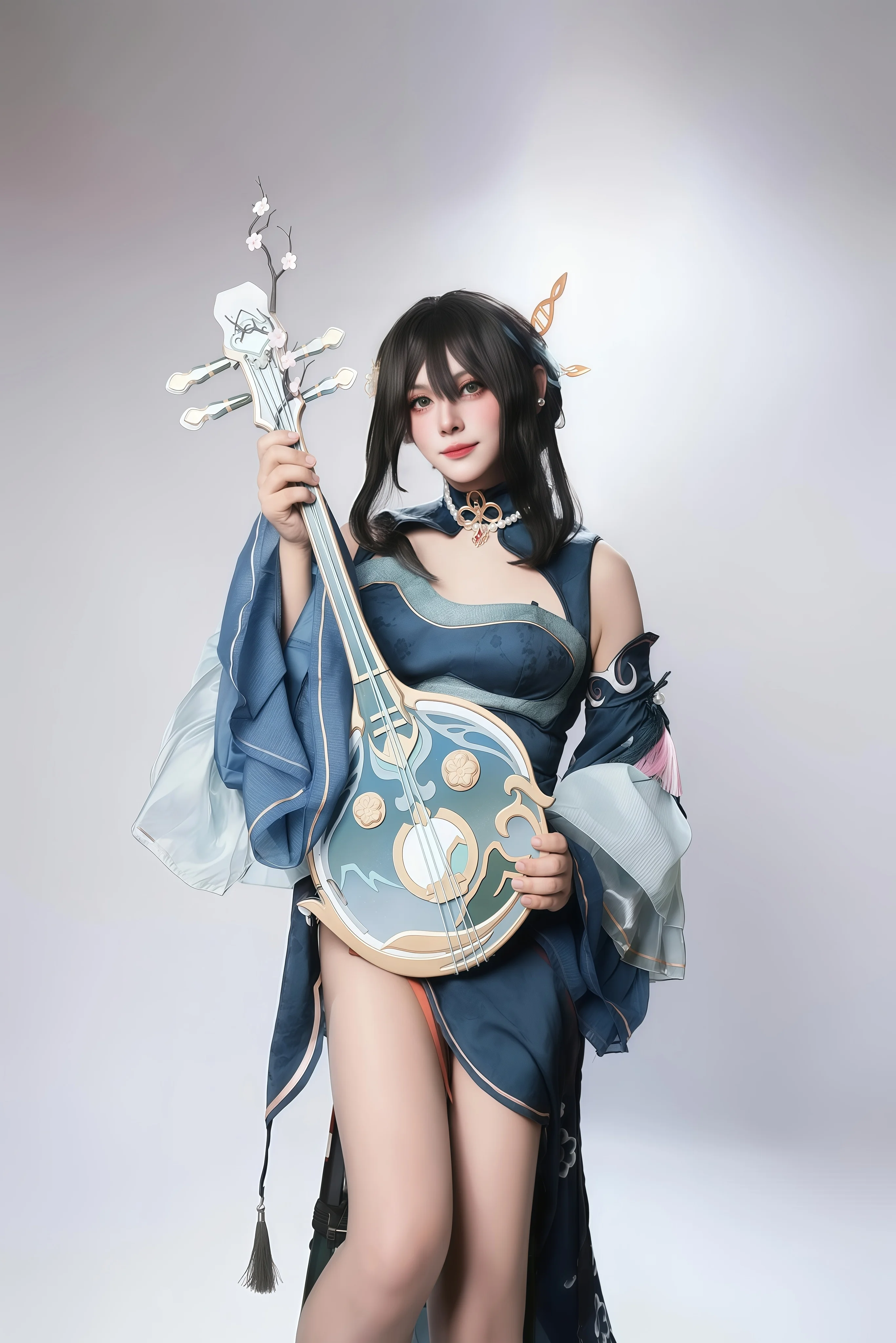 【崩坏星穹铁道阮梅cos】清冷国风旗袍，定格花瓣飘落的一瞬 - 第 16 张