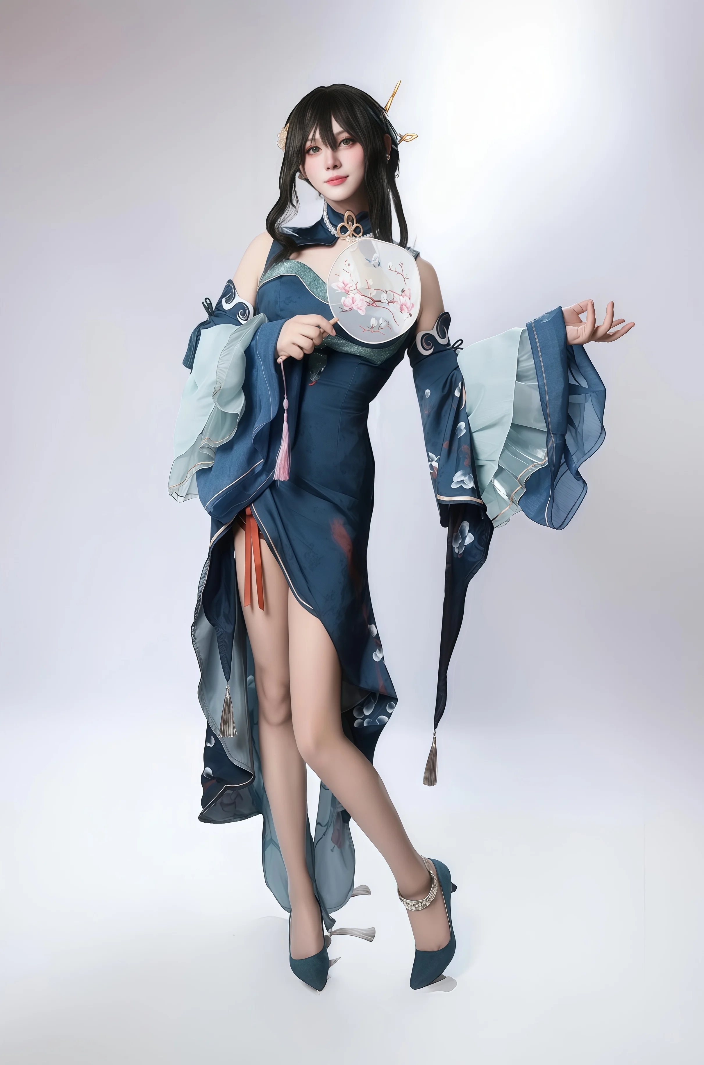 【崩坏星穹铁道阮梅cos】清冷国风旗袍，定格花瓣飘落的一瞬 - 第 2 张