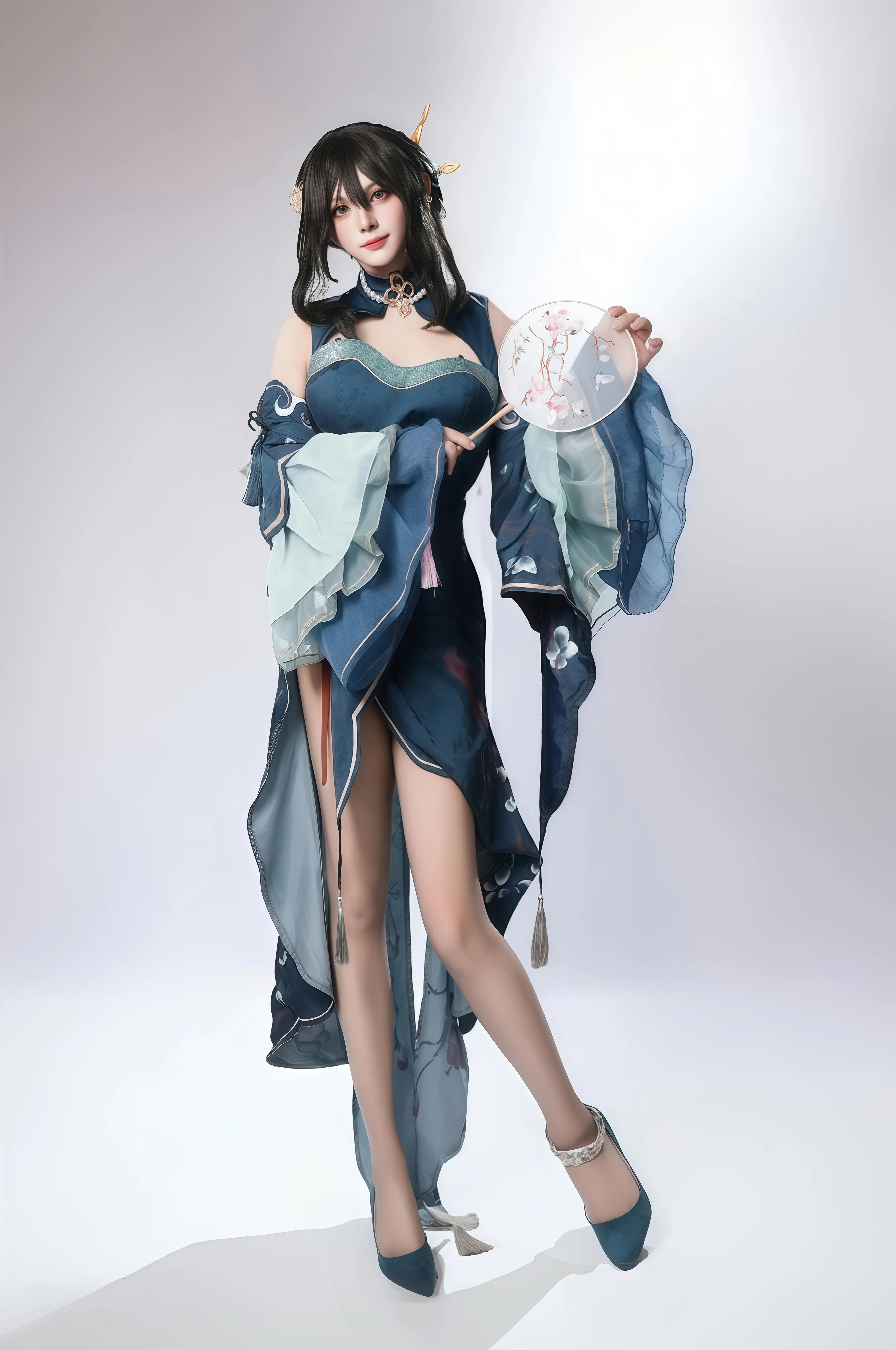 【崩坏星穹铁道阮梅cos】清冷国风旗袍，定格花瓣飘落的一瞬 - 第 4 张