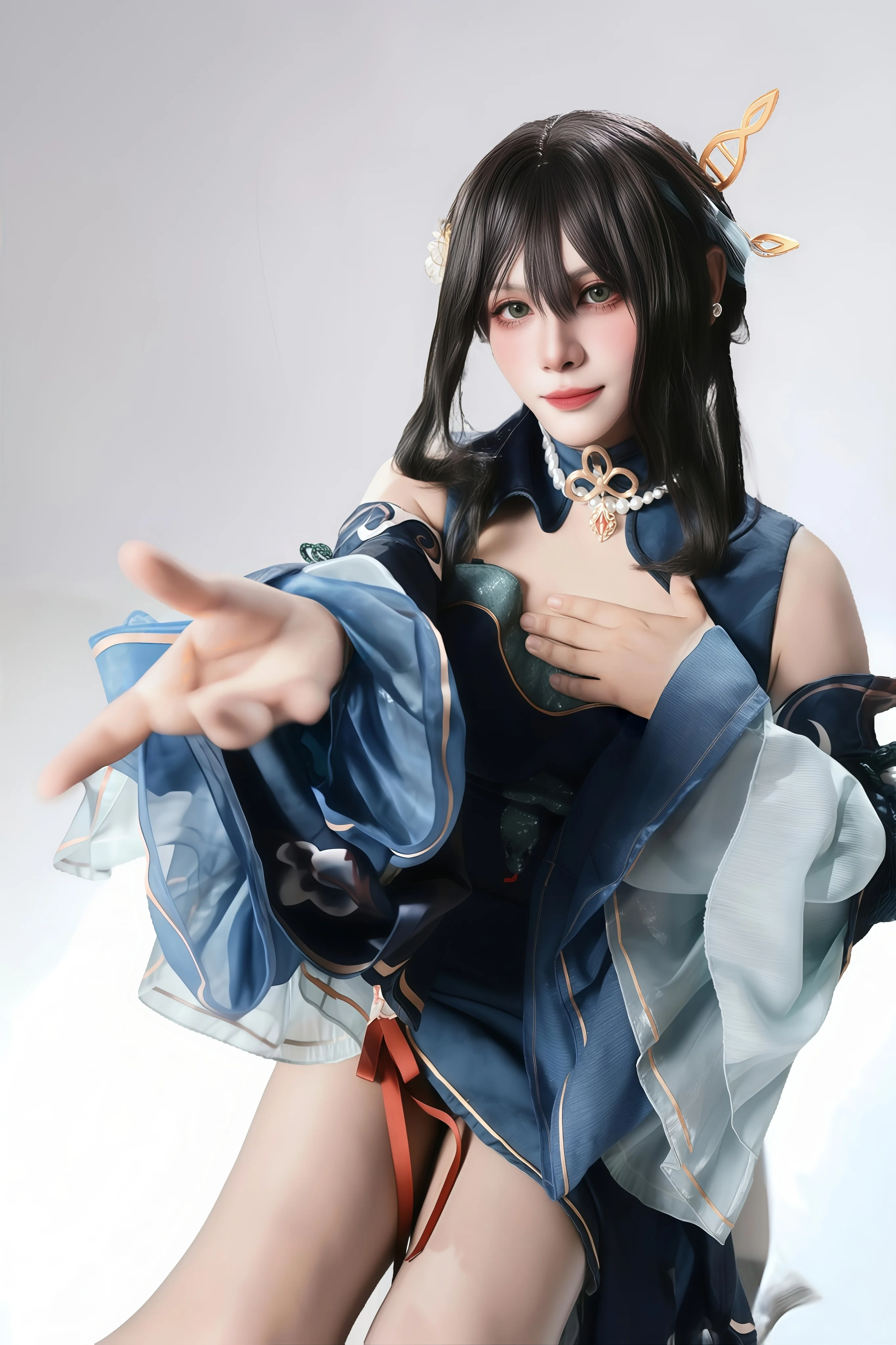 【崩坏星穹铁道阮梅cos】清冷国风旗袍，定格花瓣飘落的一瞬 - 第 7 张