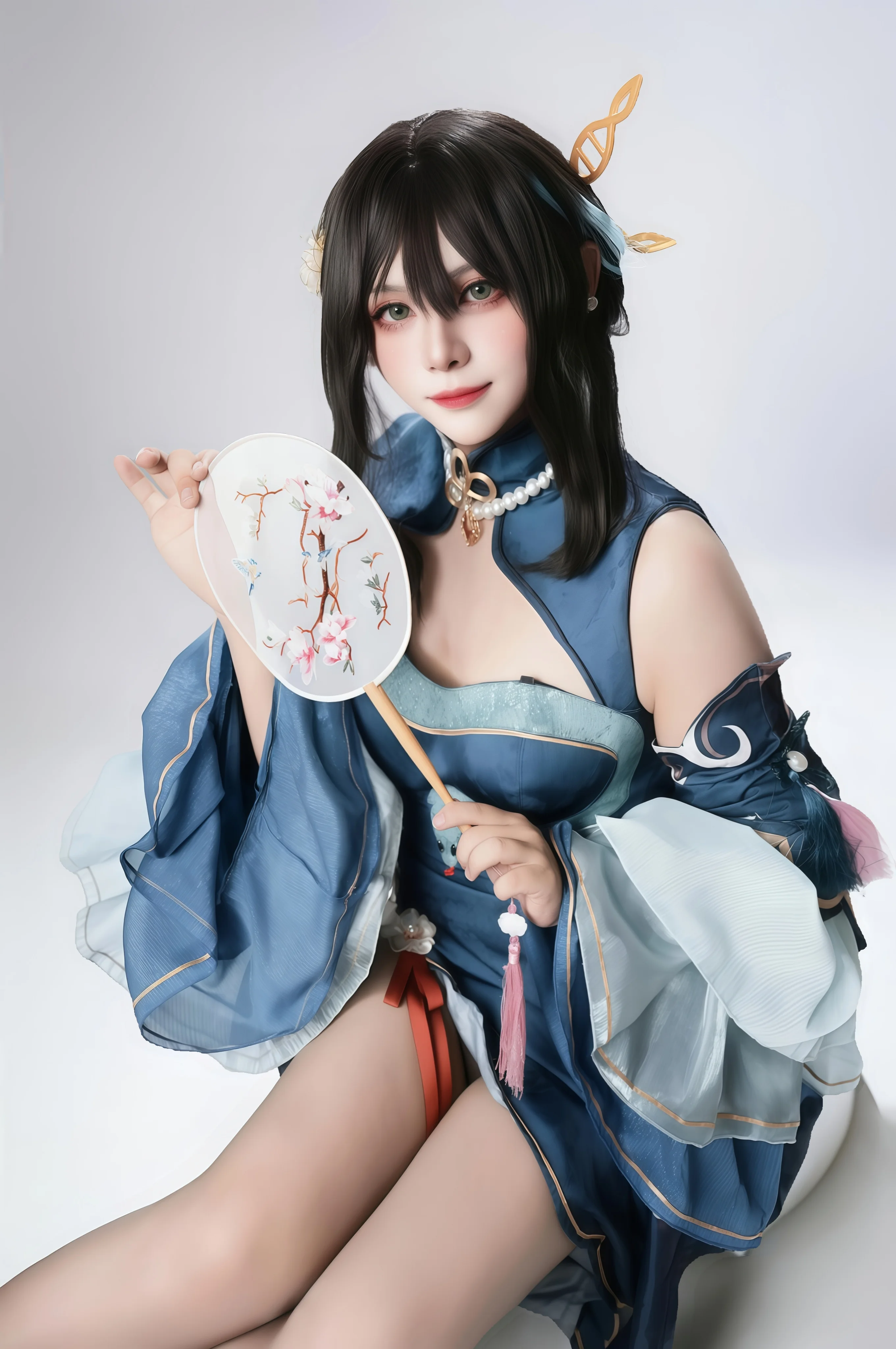 【崩坏星穹铁道阮梅cos】清冷国风旗袍，定格花瓣飘落的一瞬 - 第 8 张