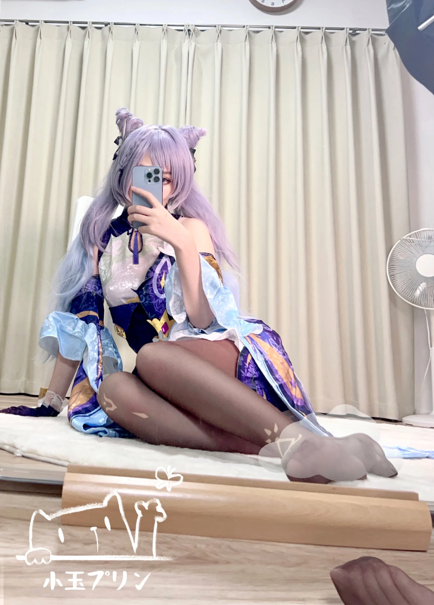 [刻晴cos] 原神里的玉衡星，摘假发过后的下班状态 - 第 1 张