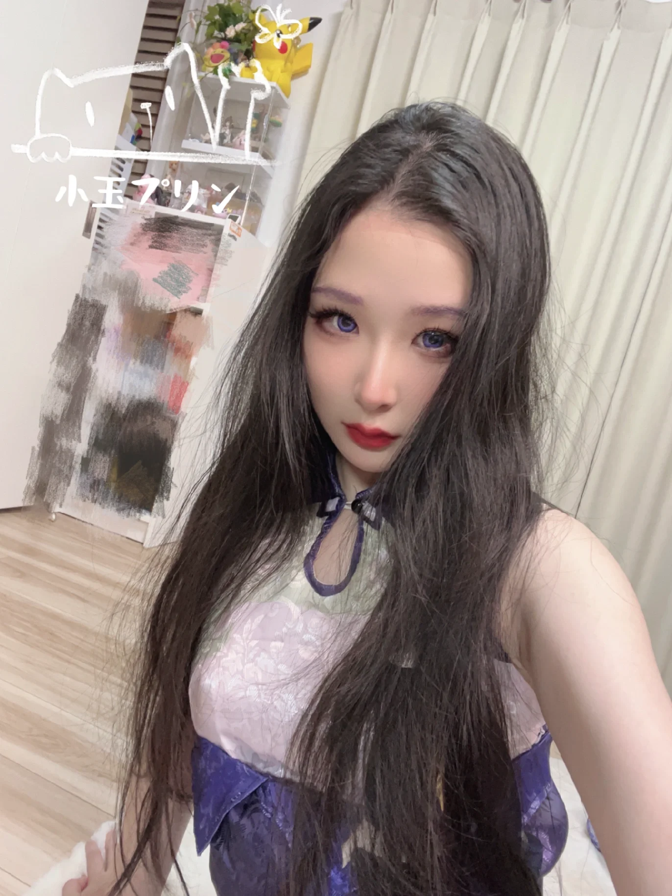 [刻晴cos] 原神里的玉衡星，摘假发过后的下班状态
