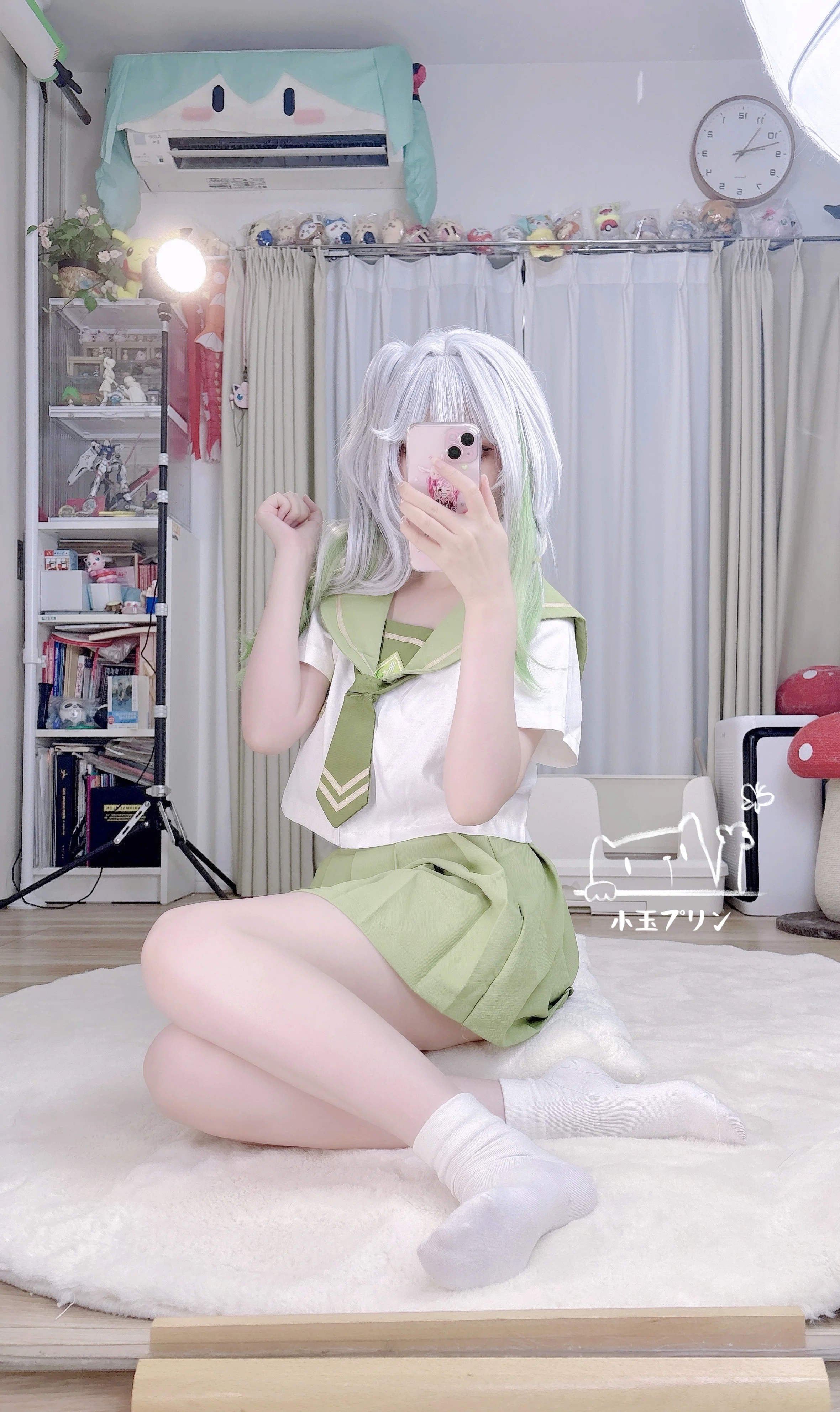 【纳西妲cos】原神水手服小草神的居家感拍摄 - 第 1 张