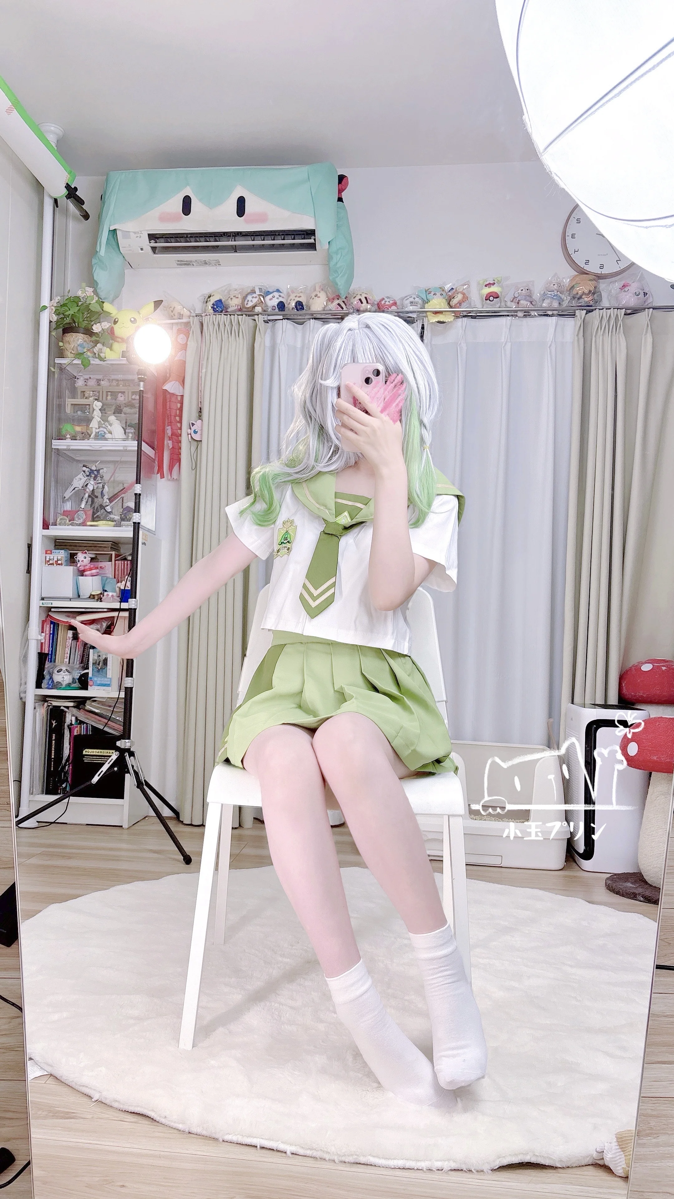 【纳西妲cos】原神水手服小草神的居家感拍摄 - 第 2 张