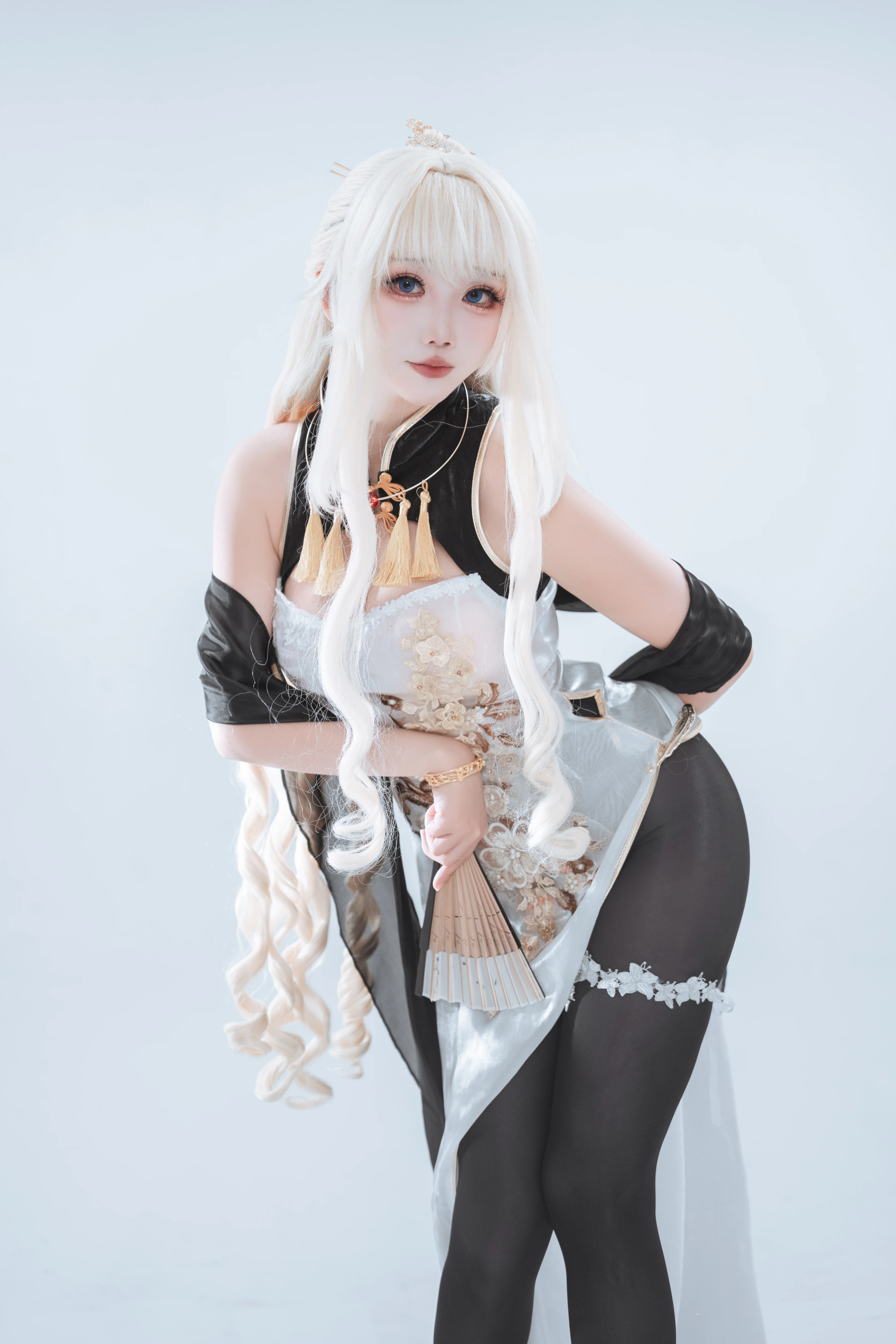 【皇冠cos】胜利女神旗袍二创，清冷白毛的别样魅力