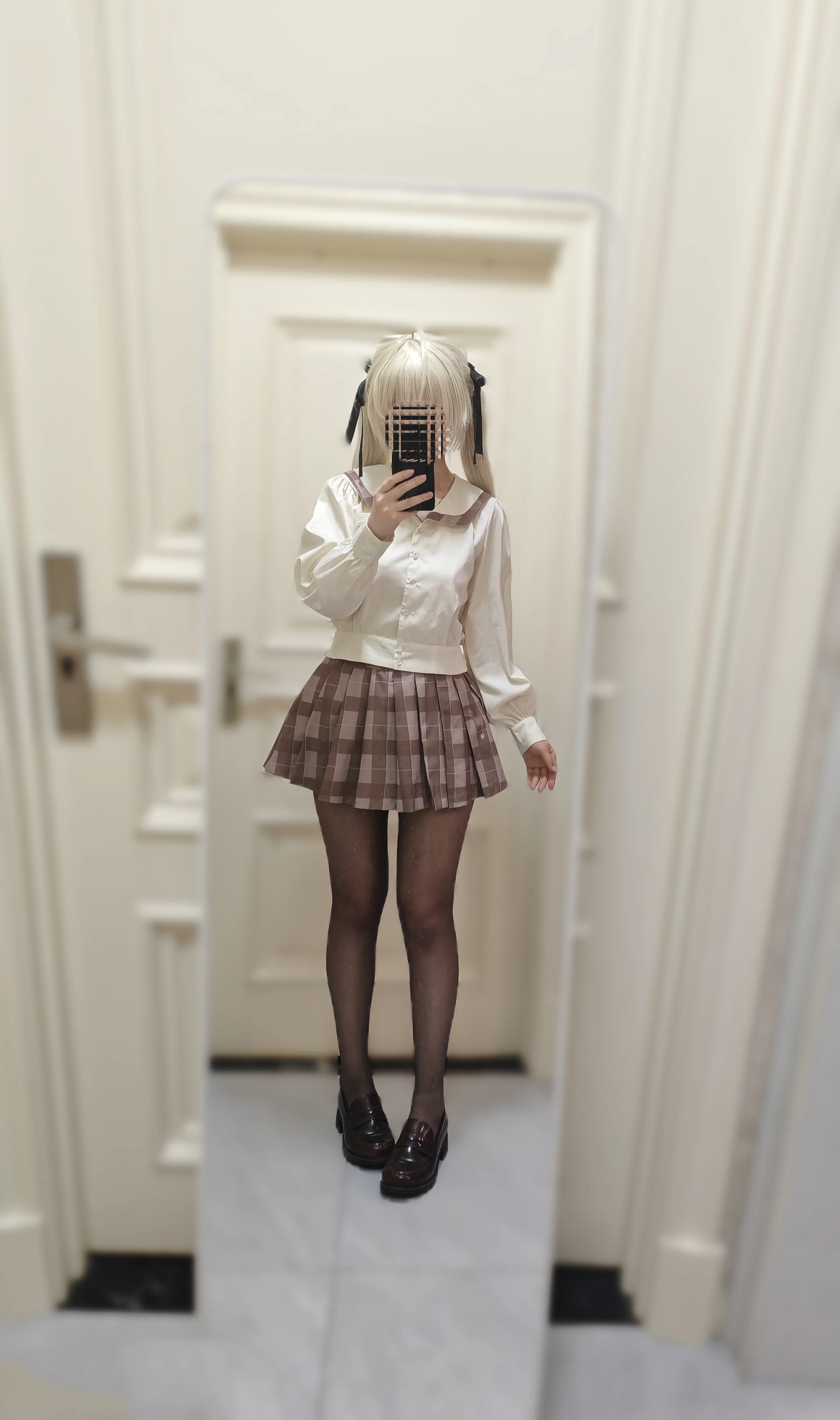 【春日野穹cos】缘之空，初次对镜自拍的穿搭分享