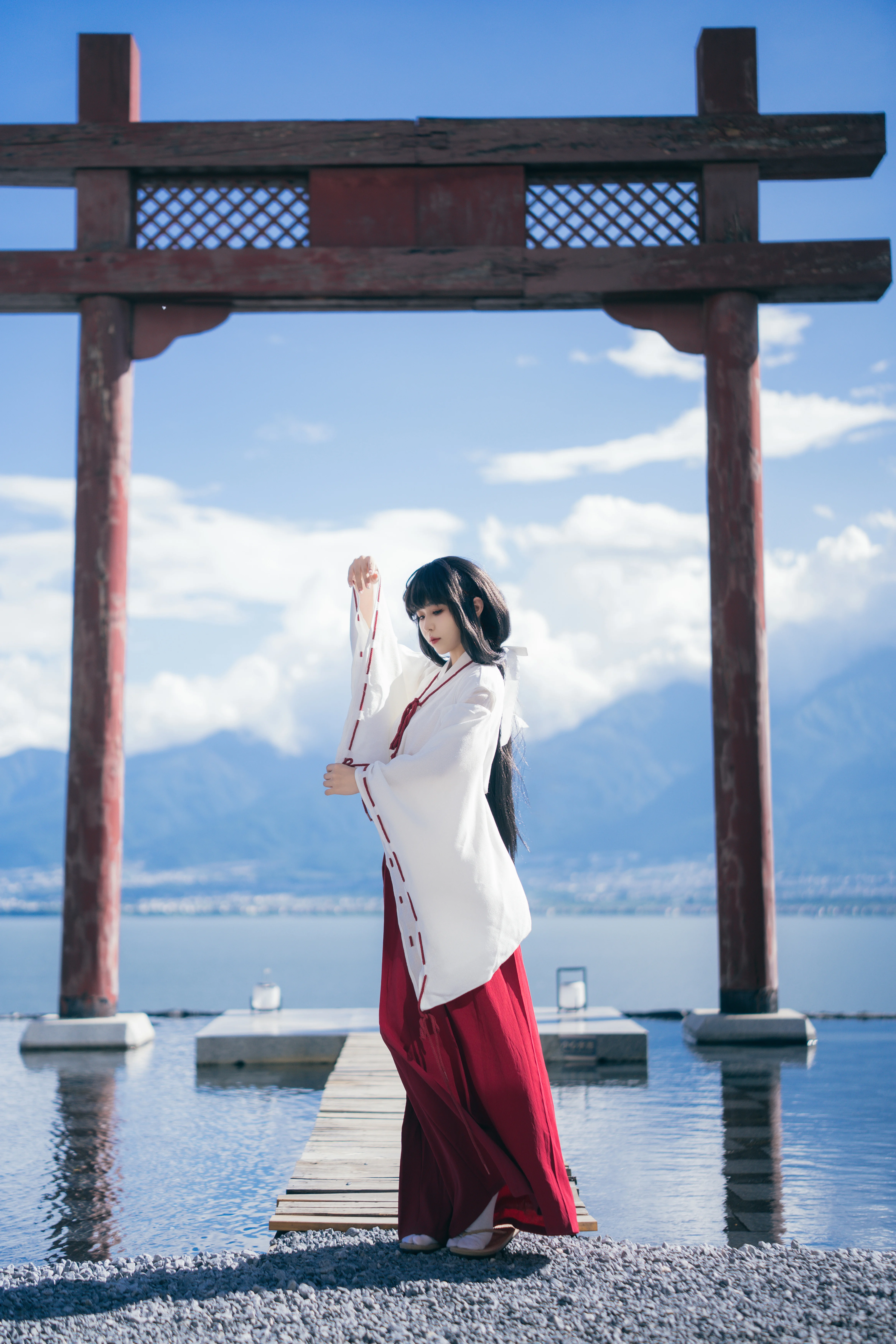 【桔梗cos】犬夜叉：这片山水与巫女服适配度拉满