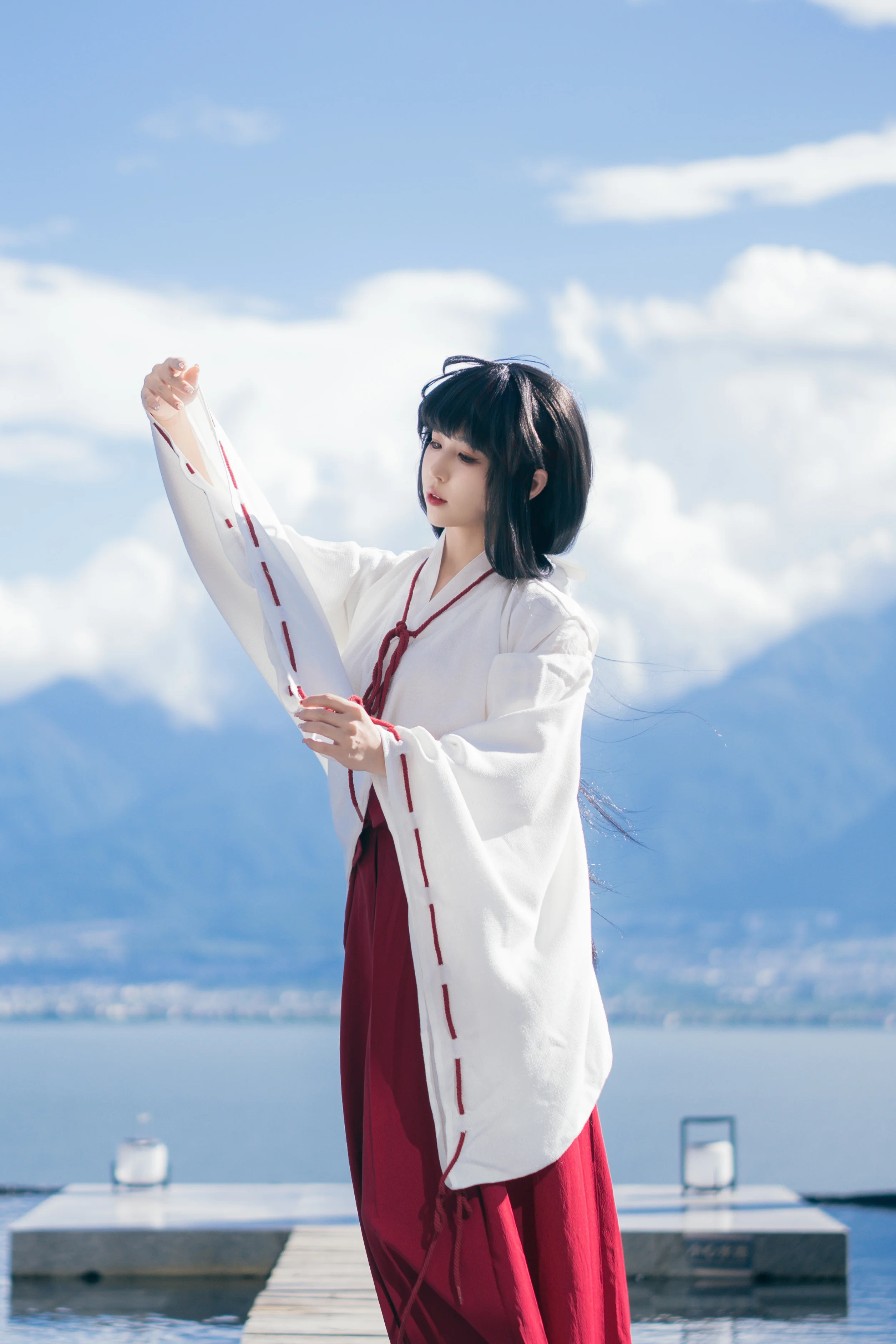 【桔梗cos】犬夜叉：这片山水与巫女服适配度拉满 - 第 3 张