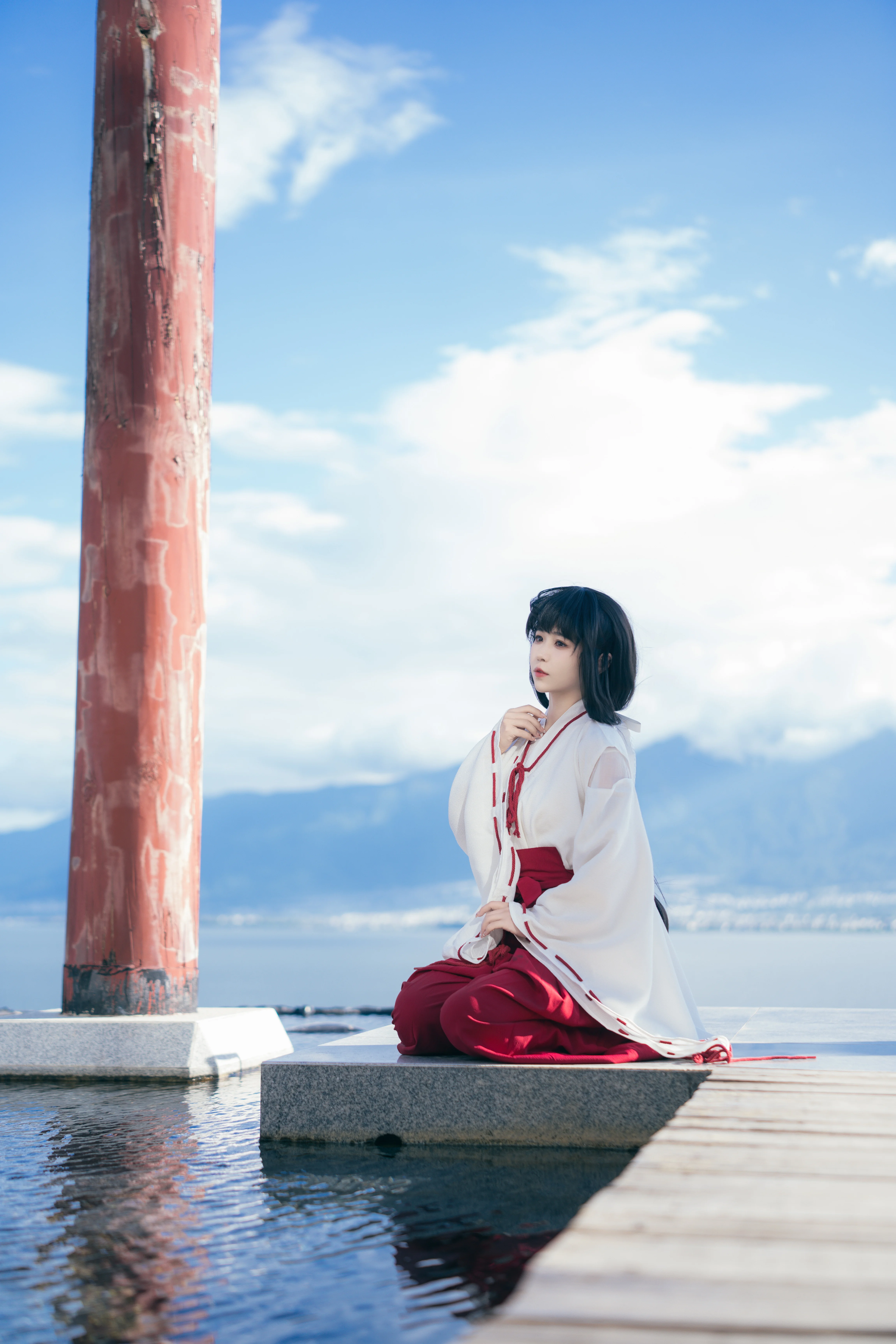 【桔梗cos】犬夜叉：这片山水与巫女服适配度拉满 - 第 5 张
